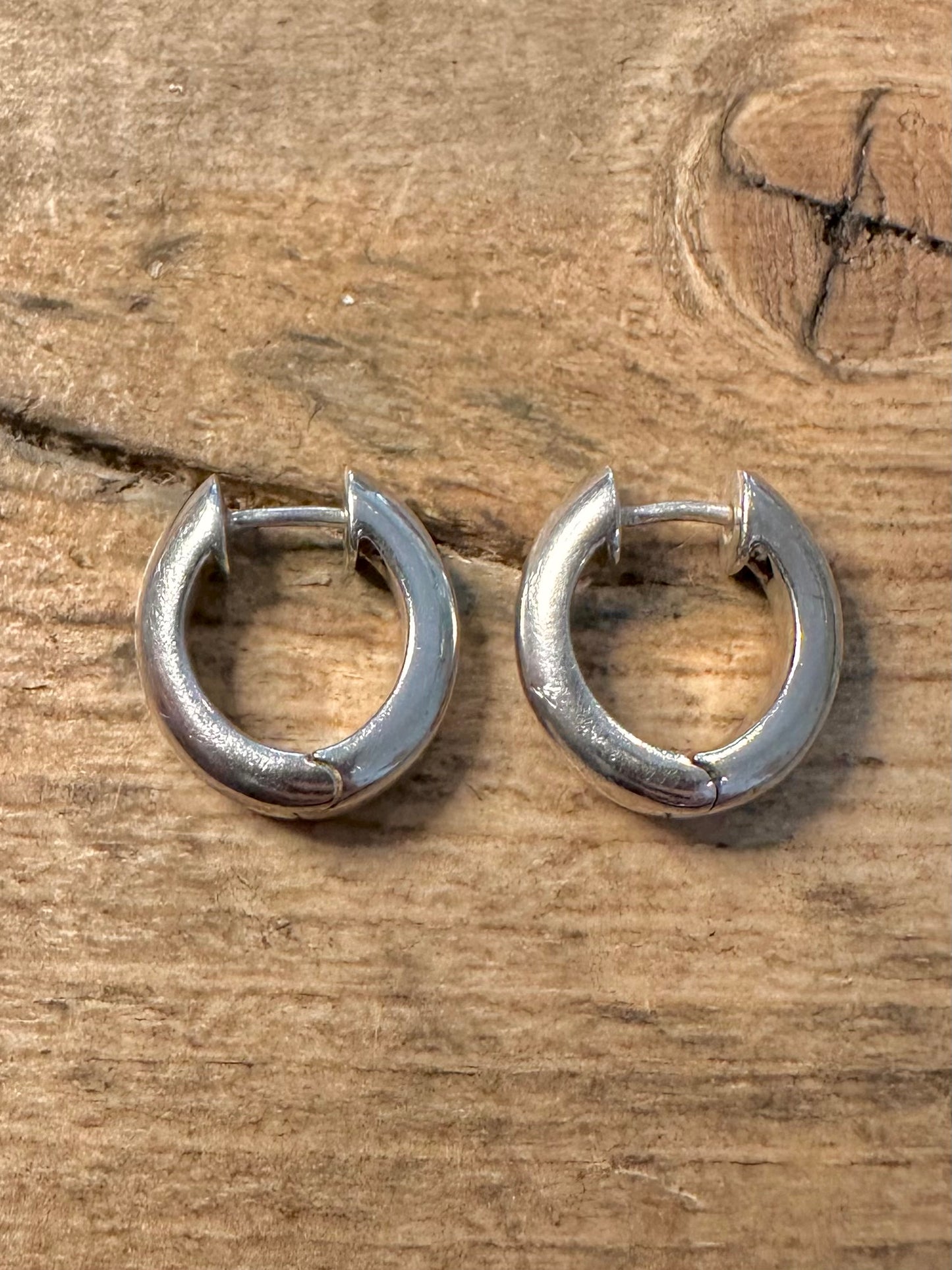 Vintage Links of London Chunky Hoops 925 Silver Earrings