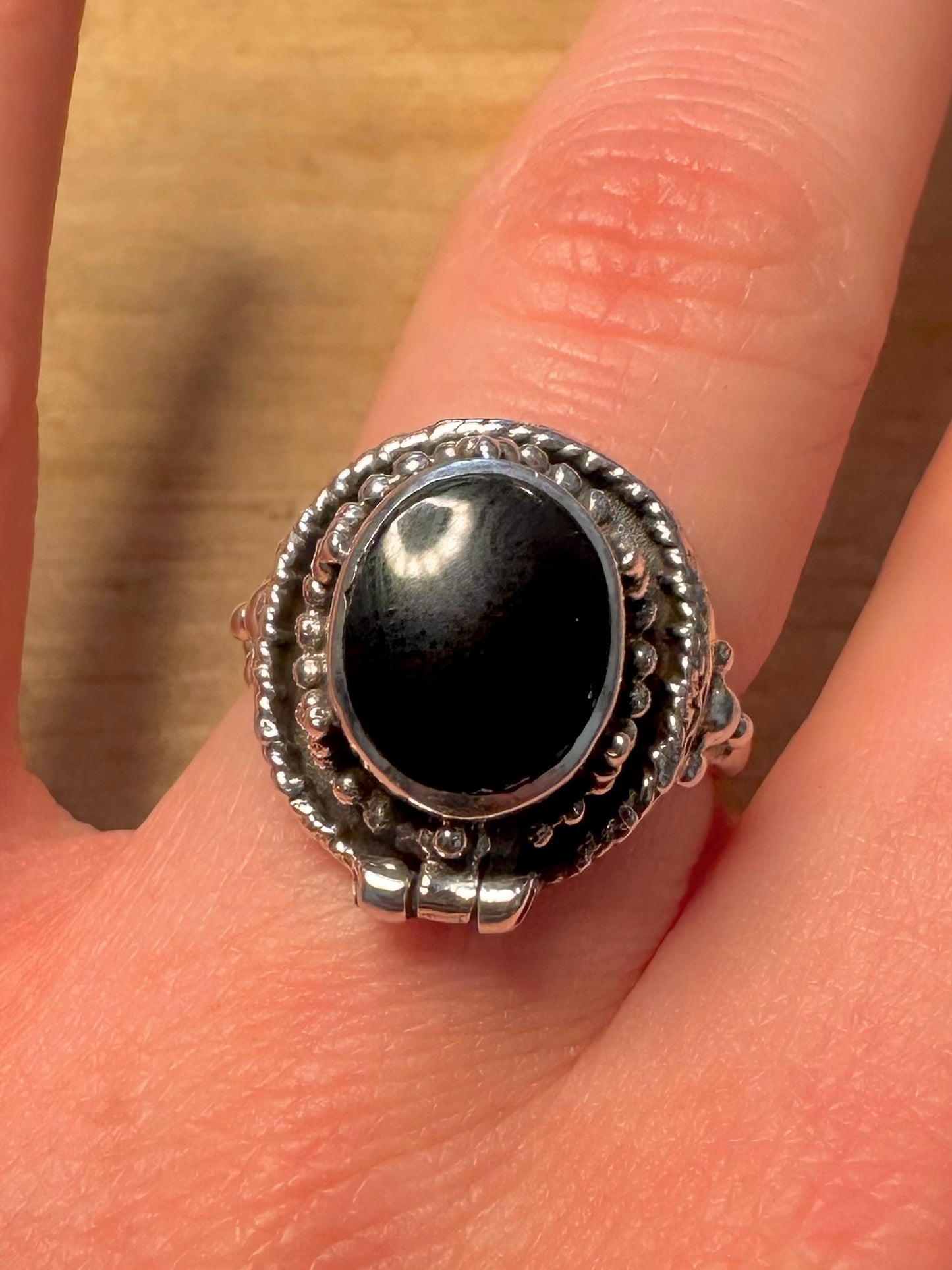 Vintage Tribal Poison 925 Silver Size Q1/2 Ring