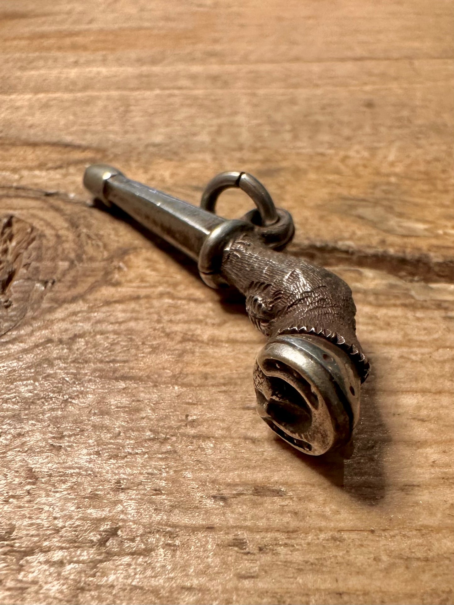 Antique Horse Leg and Hoof Pocket Watch Key Silver Collectable Pendant