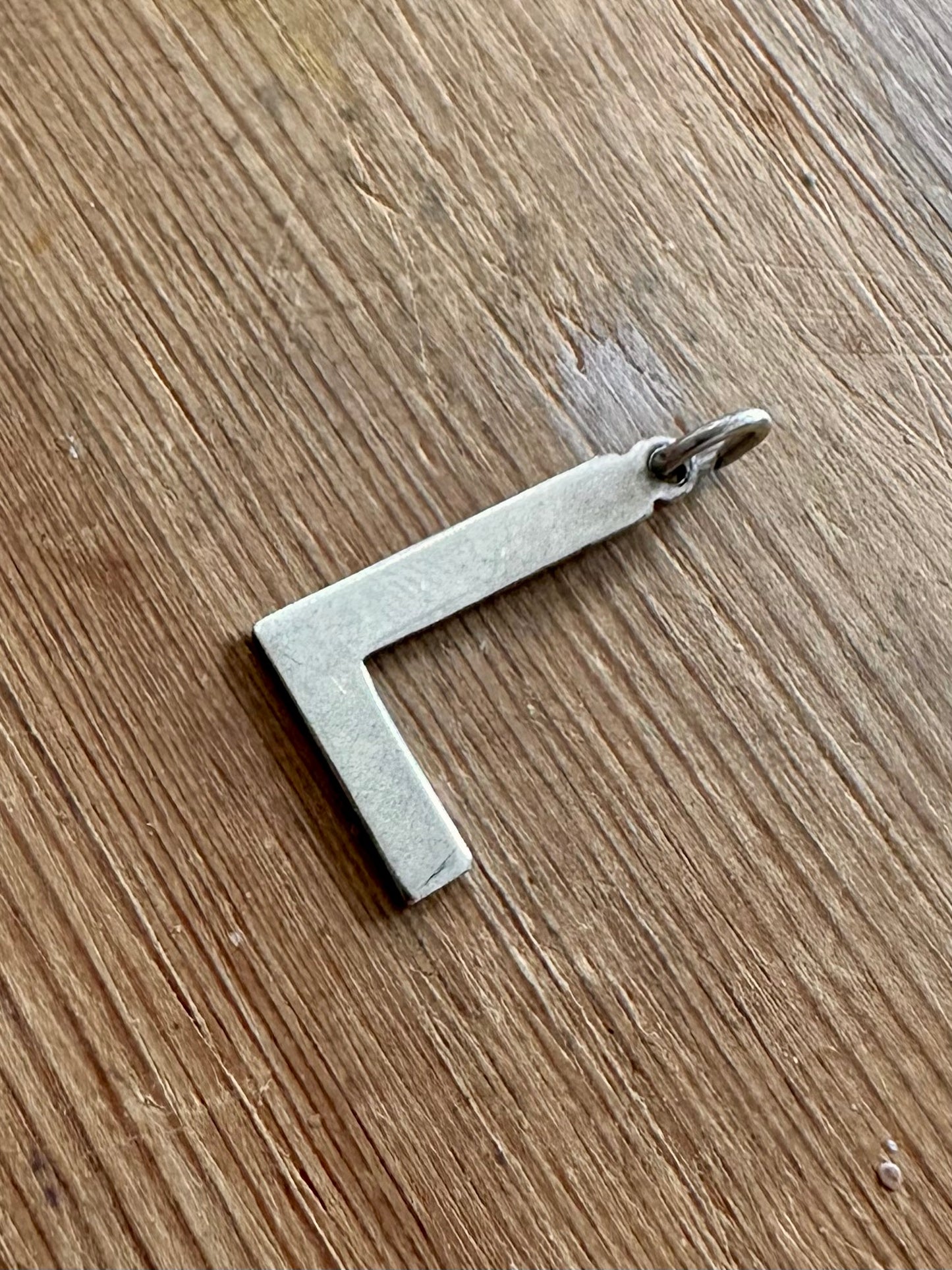 Vintage L Letter 925 Silver Pendant