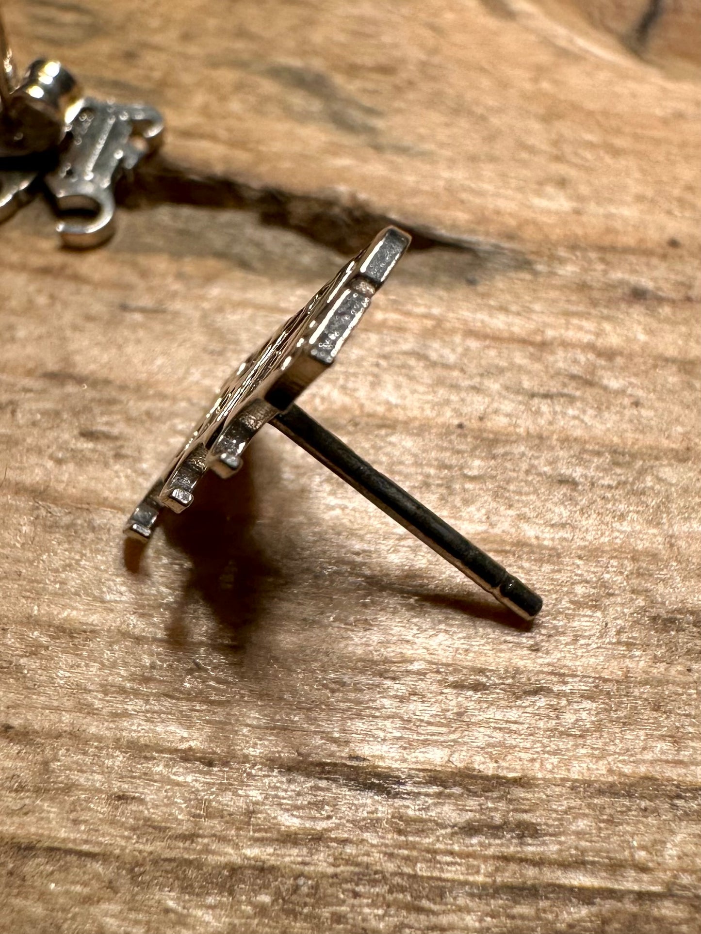 Modern Writing Text 925 Silver Earrings