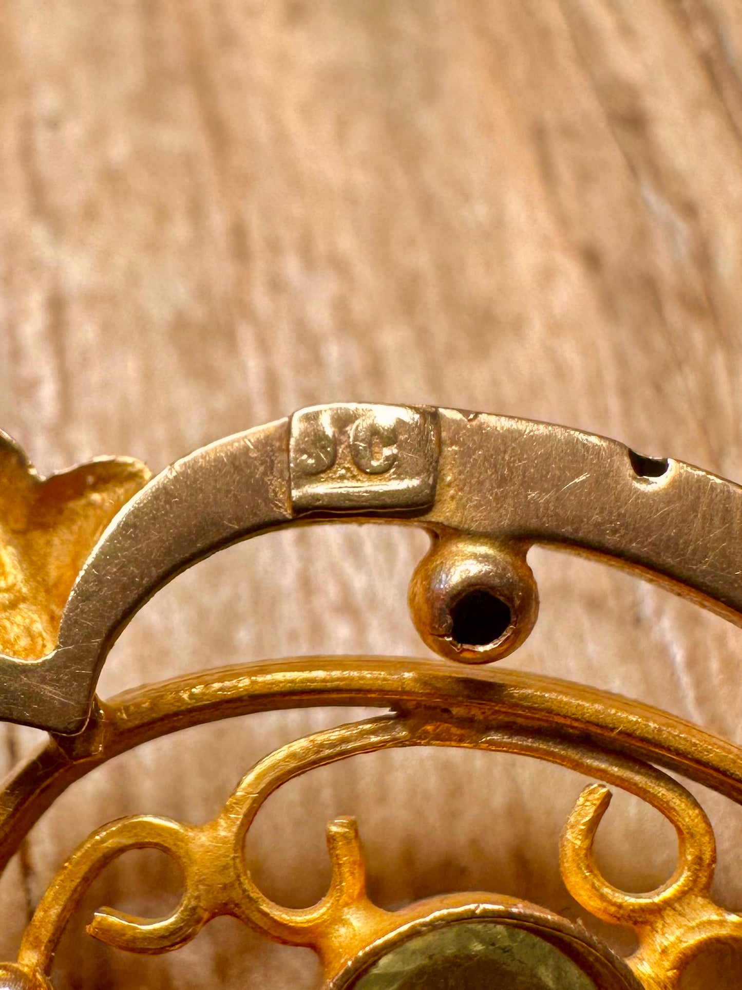 Antique Edwardian 9ct Gold Aquamarine Lavalier Pendant