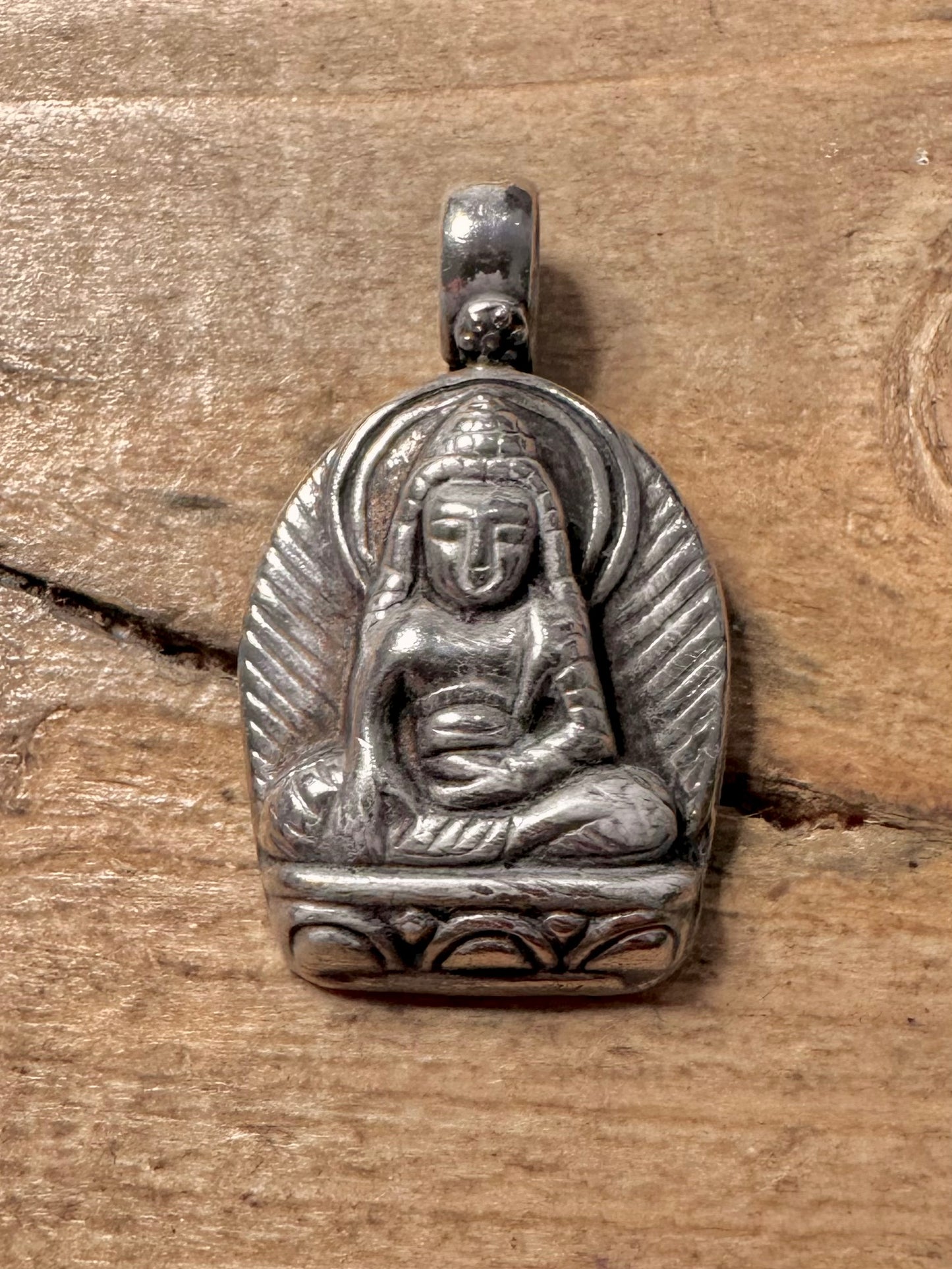 Vintage Buddha 925 Silver Pendant