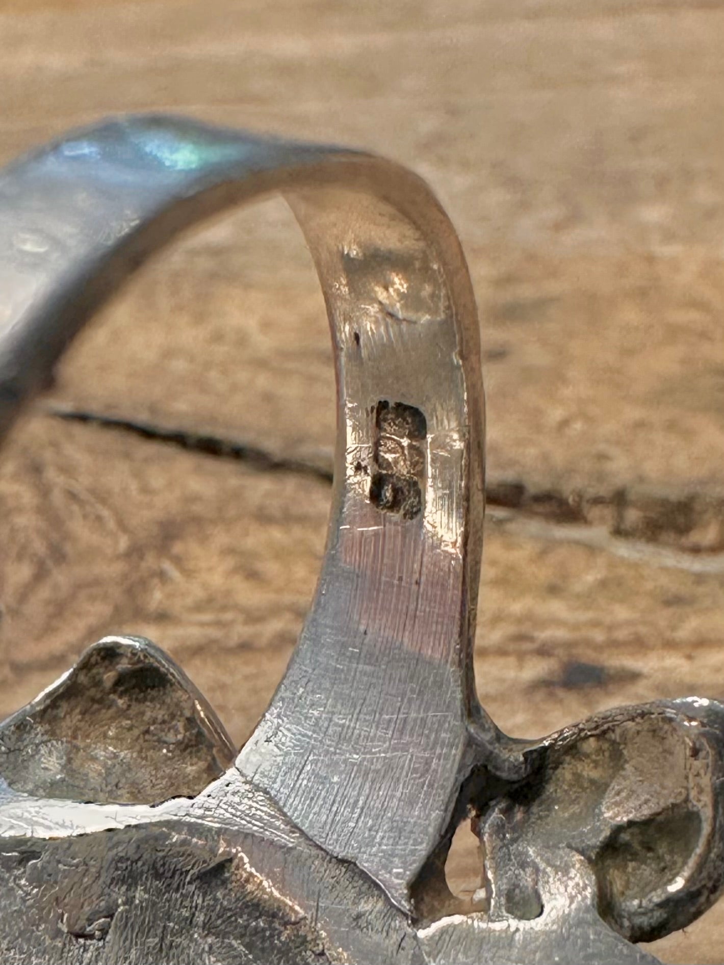 Vintage Long Rose 925 Silver Size O Ring