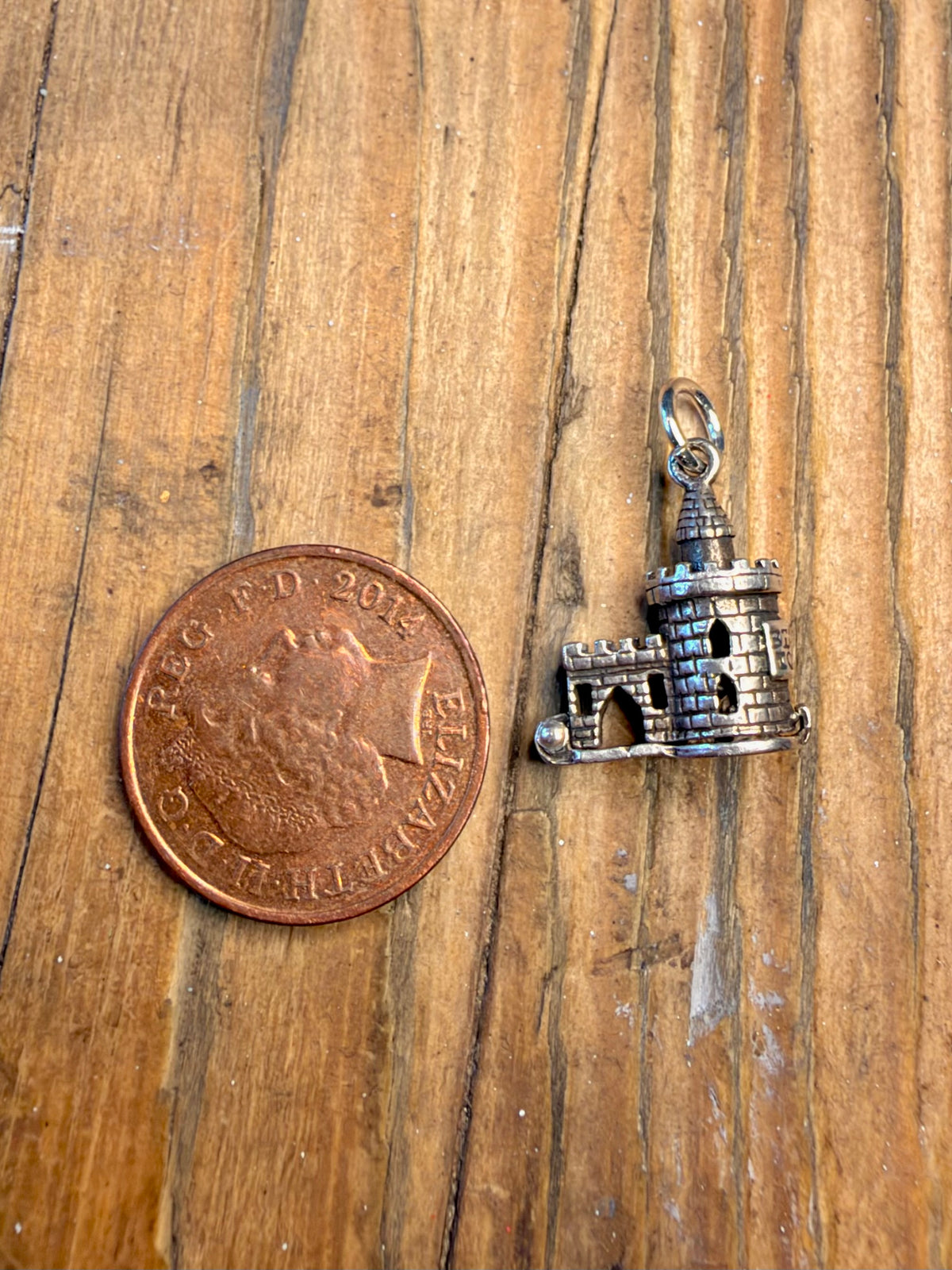 Bloody Tower Articulated with Executioner 925 Sterling Silver Charm Pendant