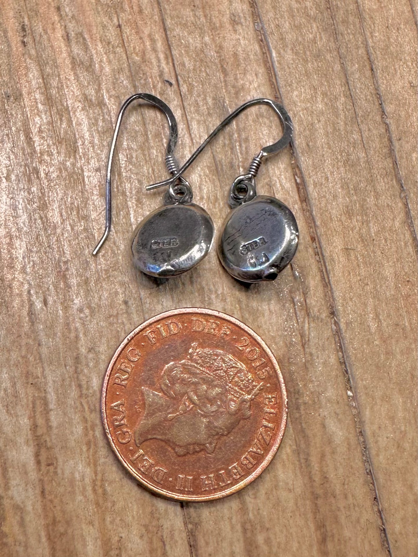 Vintage Turquoise Boho USA 925 Sterling Silver Earrings