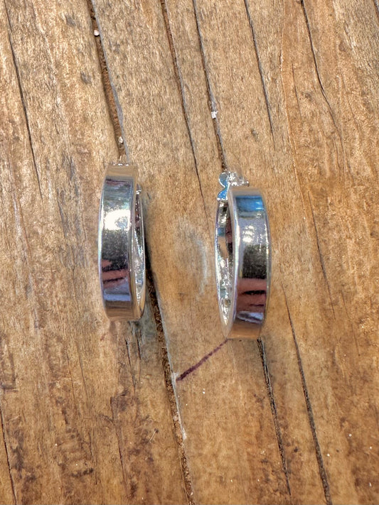 Chunky Hoops Italy 925 Sterling Silver Earrings