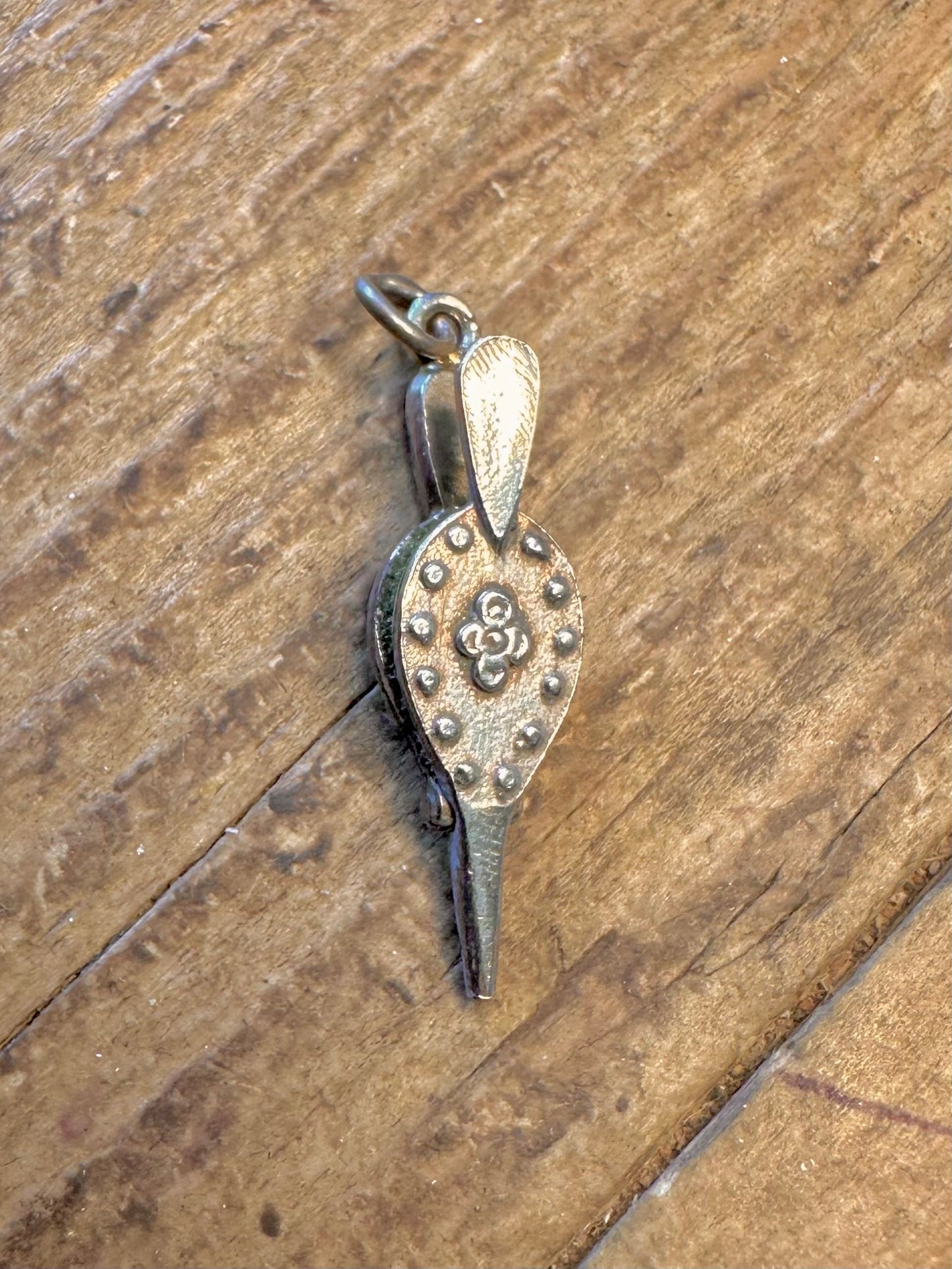 Fireside Bellows Moving with Sponge 925 Sterling Silver Charm Pendant