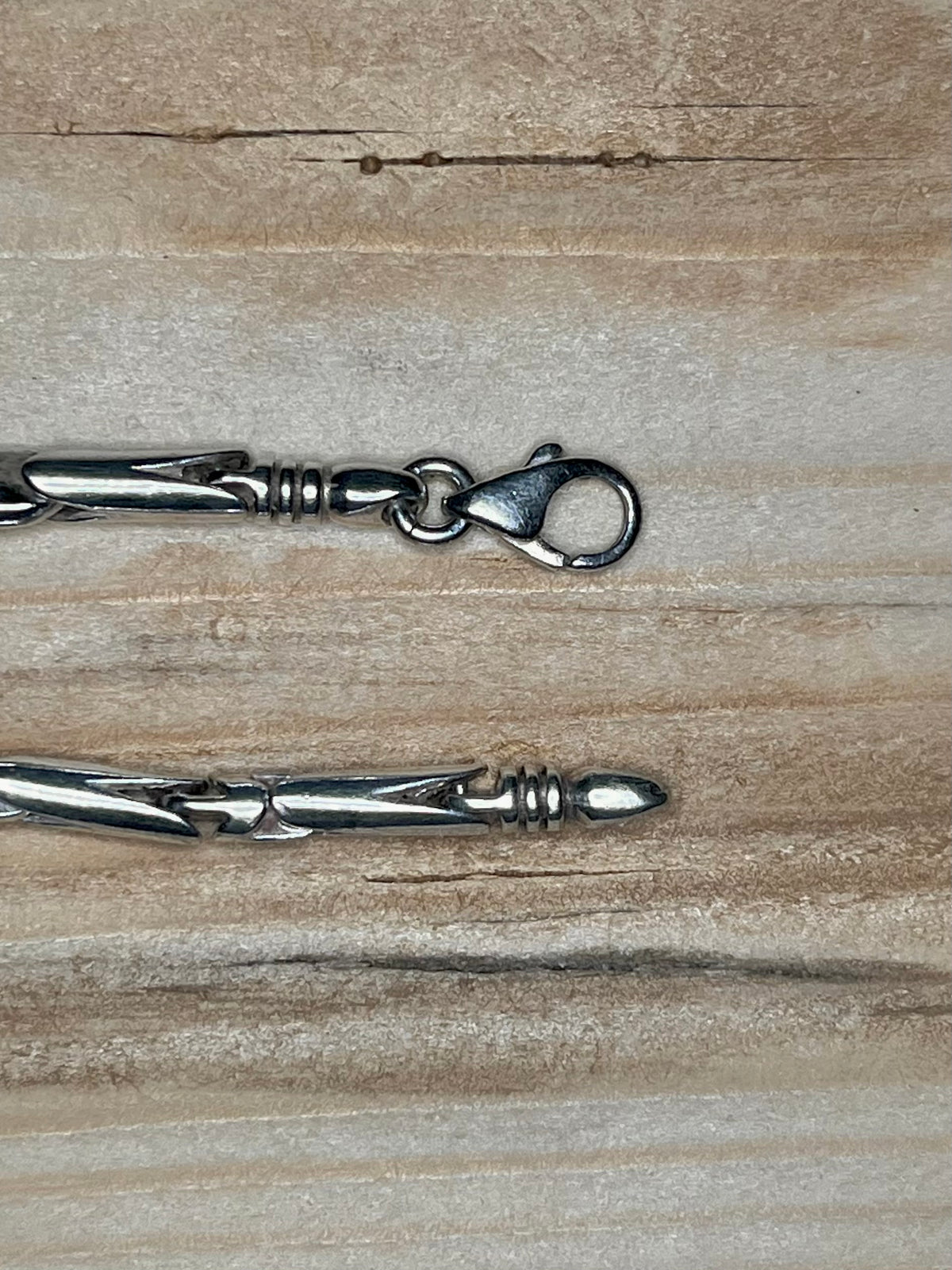 Unique Bar Link 925 Sterling Silver 8 Inch Bracelet