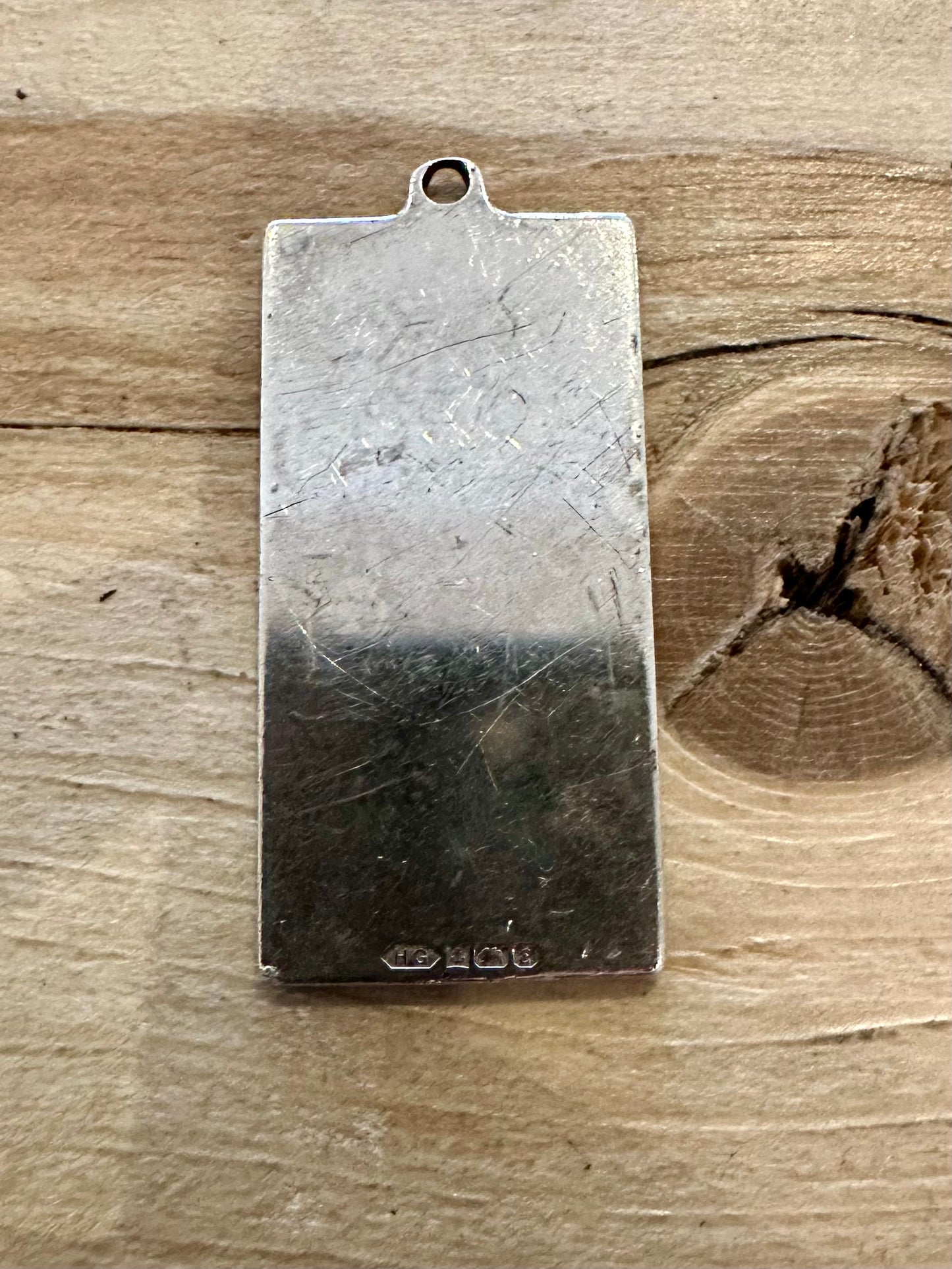 Vintage Nordic Tynwald 1979 Rectangle 925 Silver Pendant