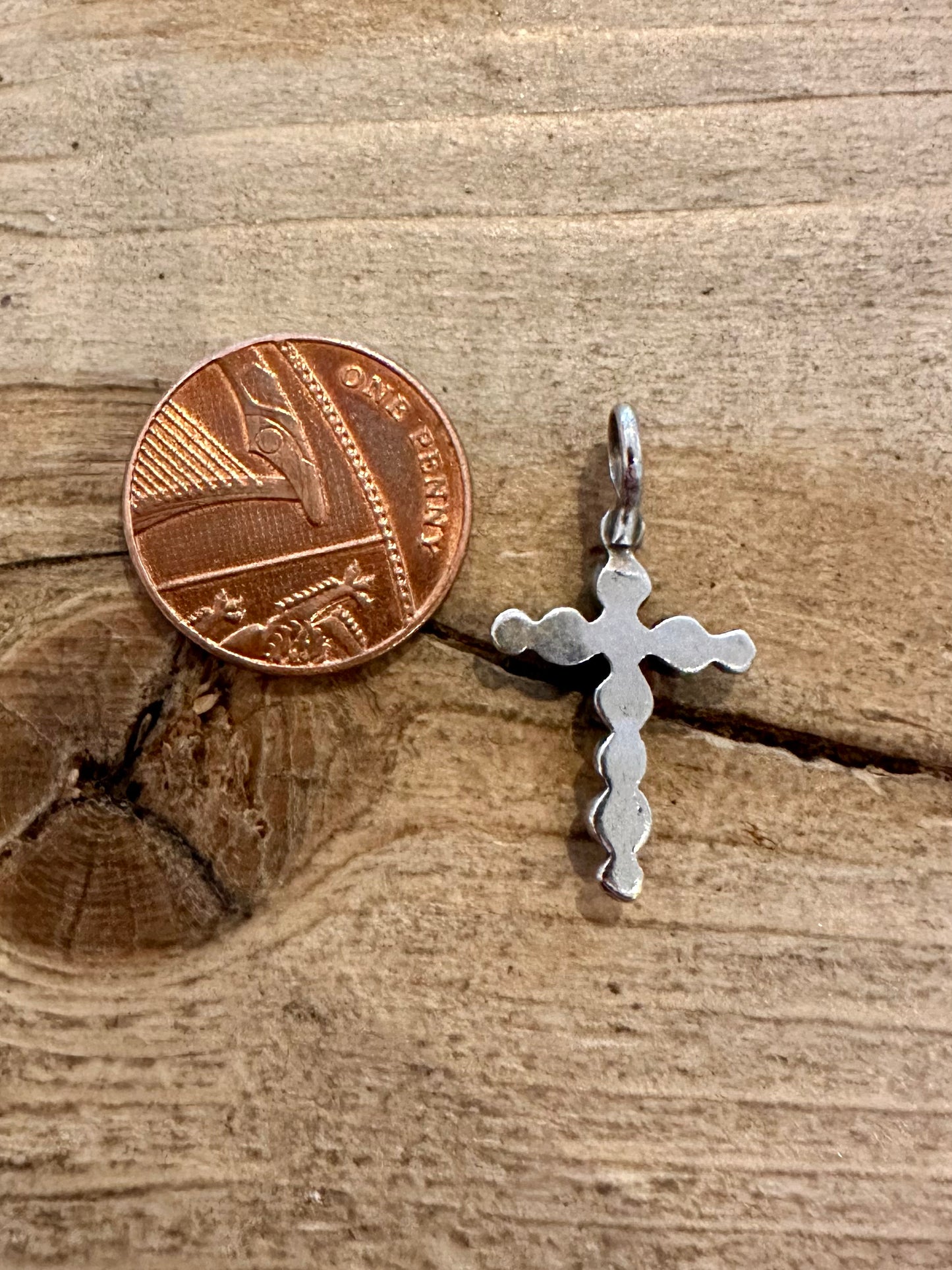 Vintage Turquoise Cross 925 Silver Pendant