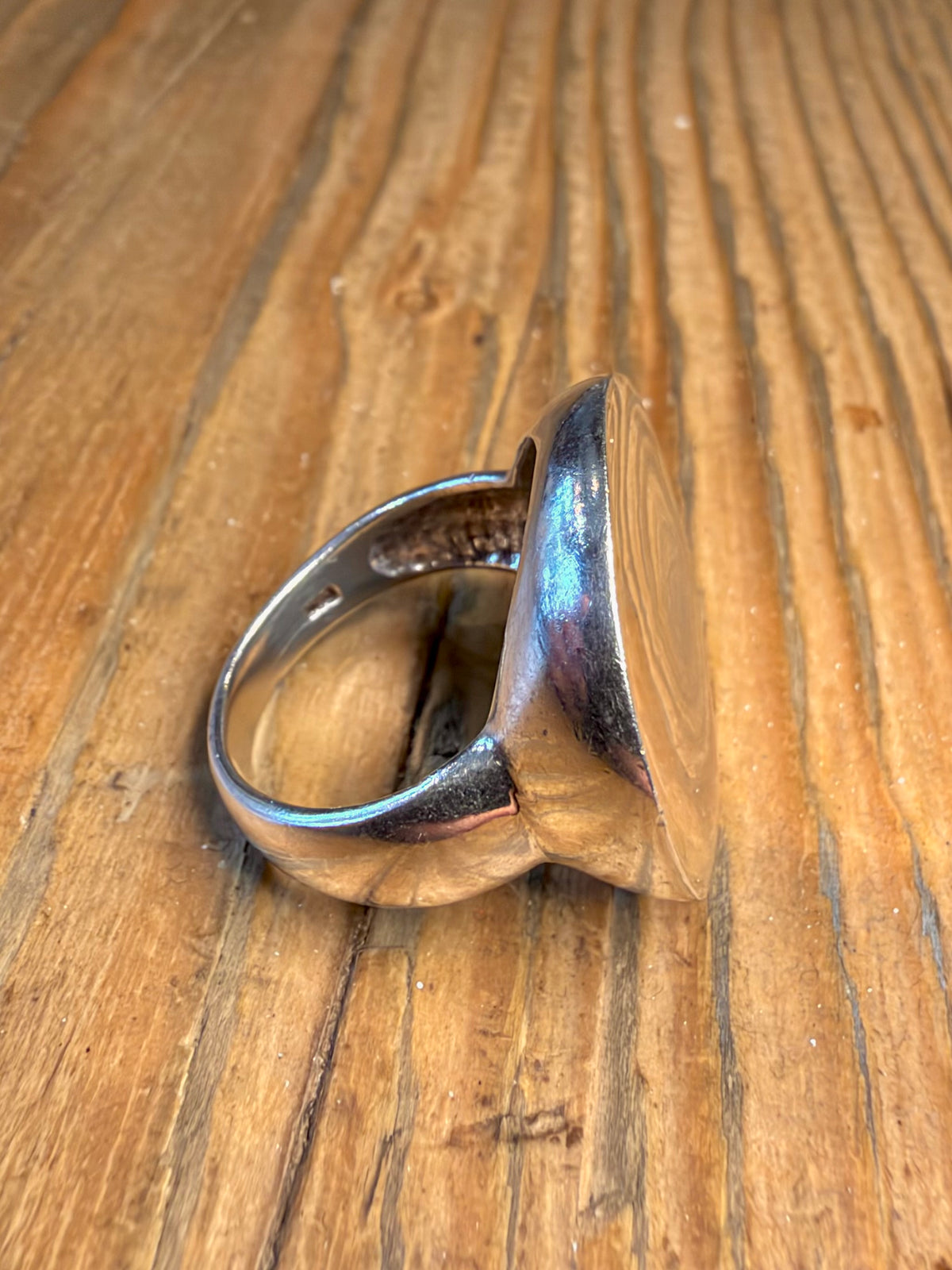 Modernist Disc 925 Sterling Silver Size R1/2 Ring