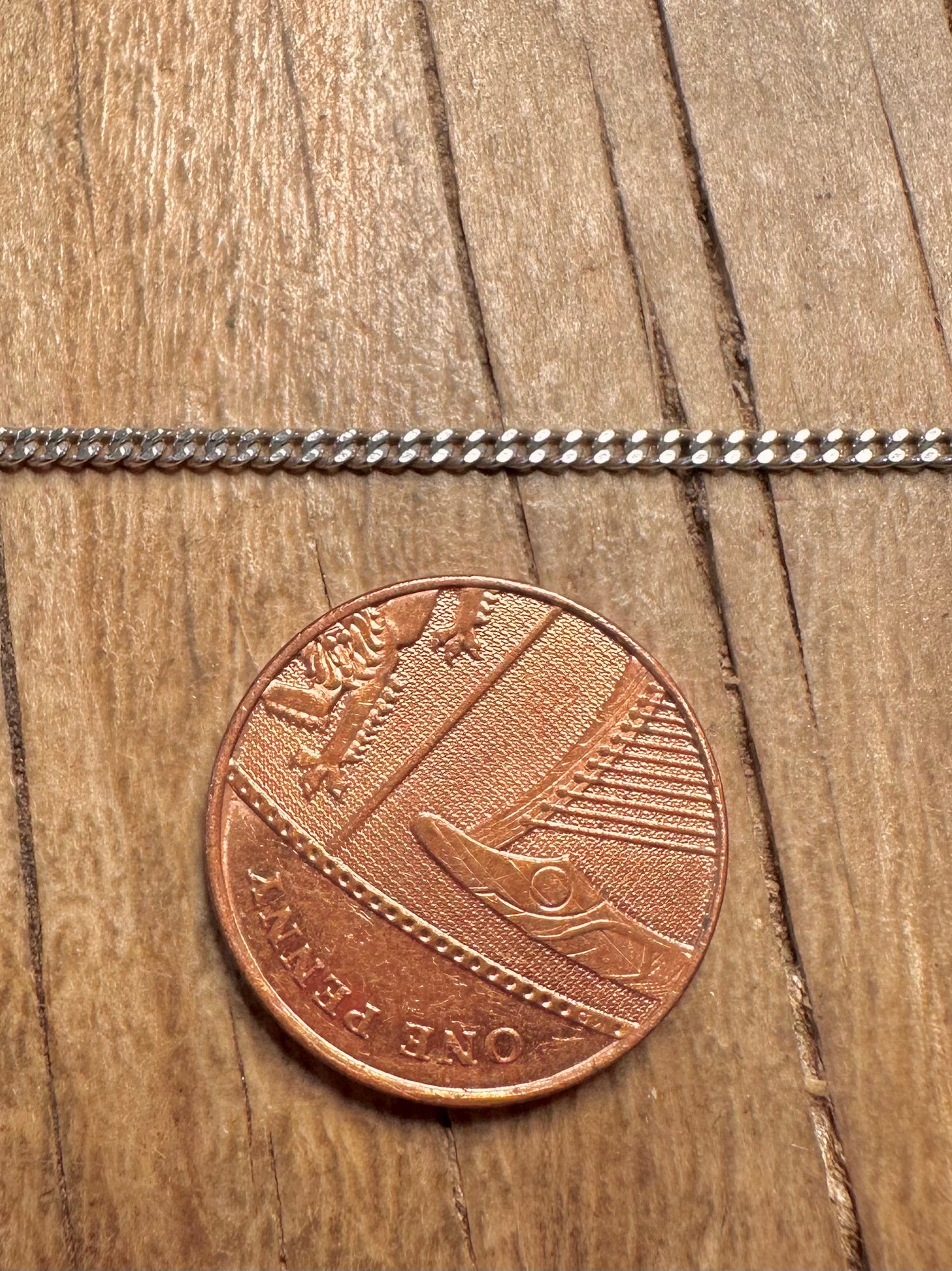 Vintage Curb Chain 925 Sterling Silver  18 inch Necklace