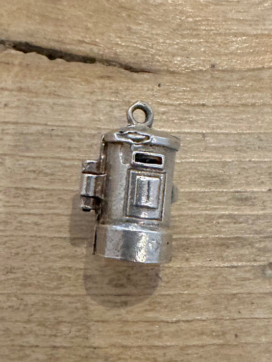 Vintage Royal Mail Post Box 925 Silver Charm Pendant