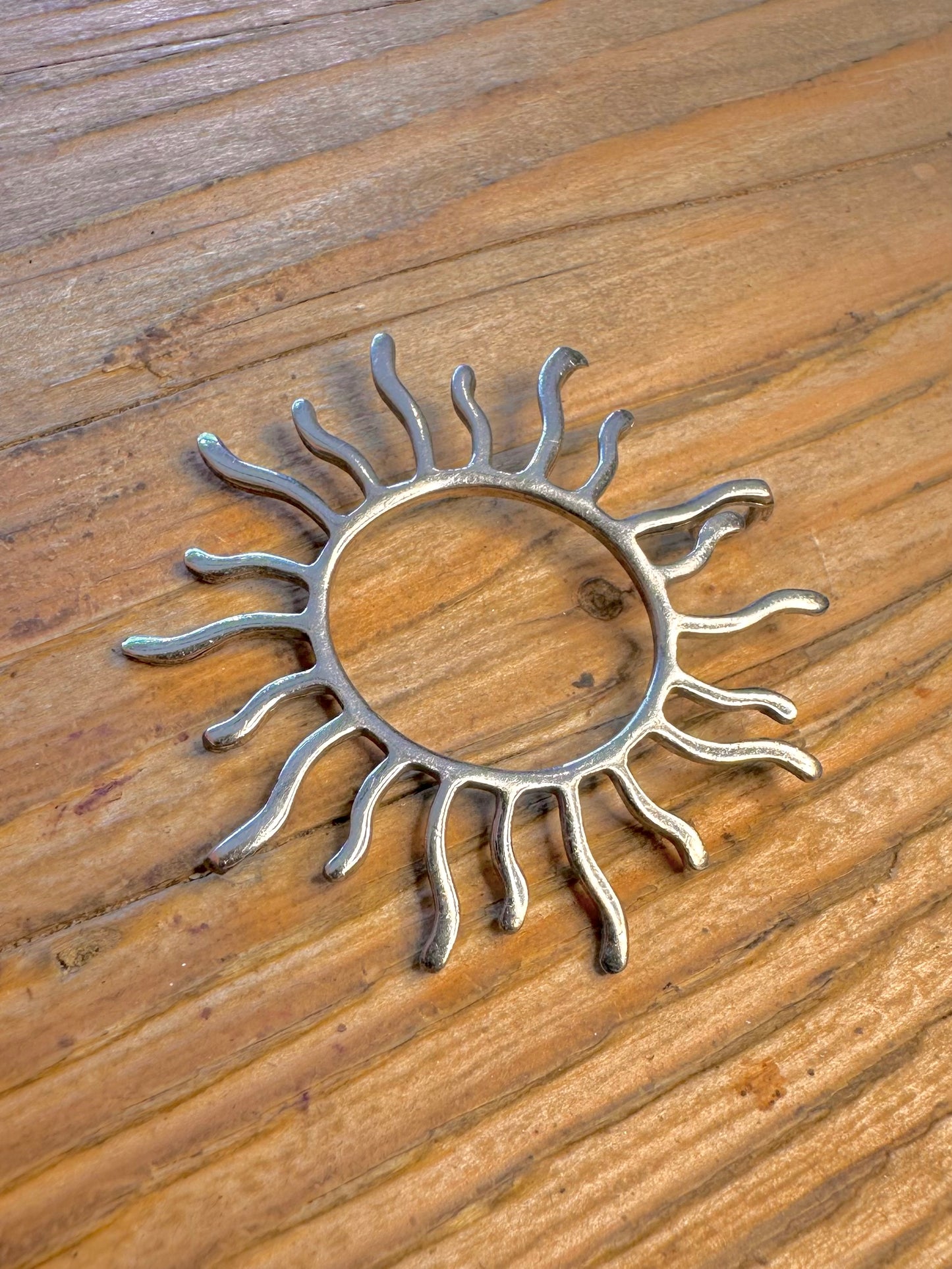 Abstract Sun 925 Sterling Silver Pendant