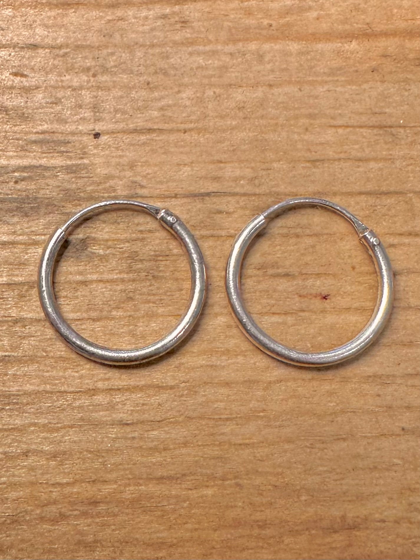 Vintage Small Hoops 925 Silver Earrings