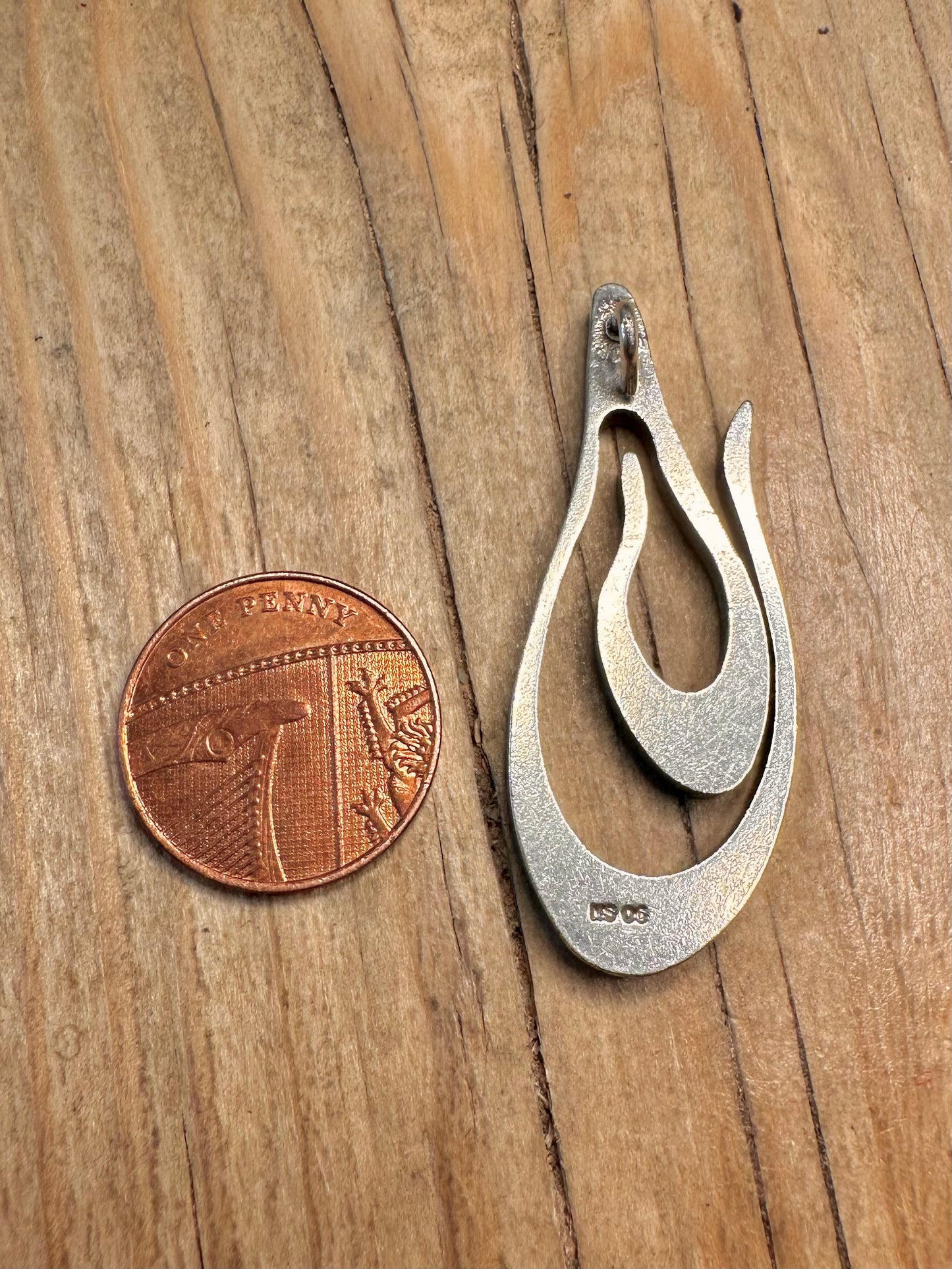 Abstract Shaped 925 Sterling Silver Pendant