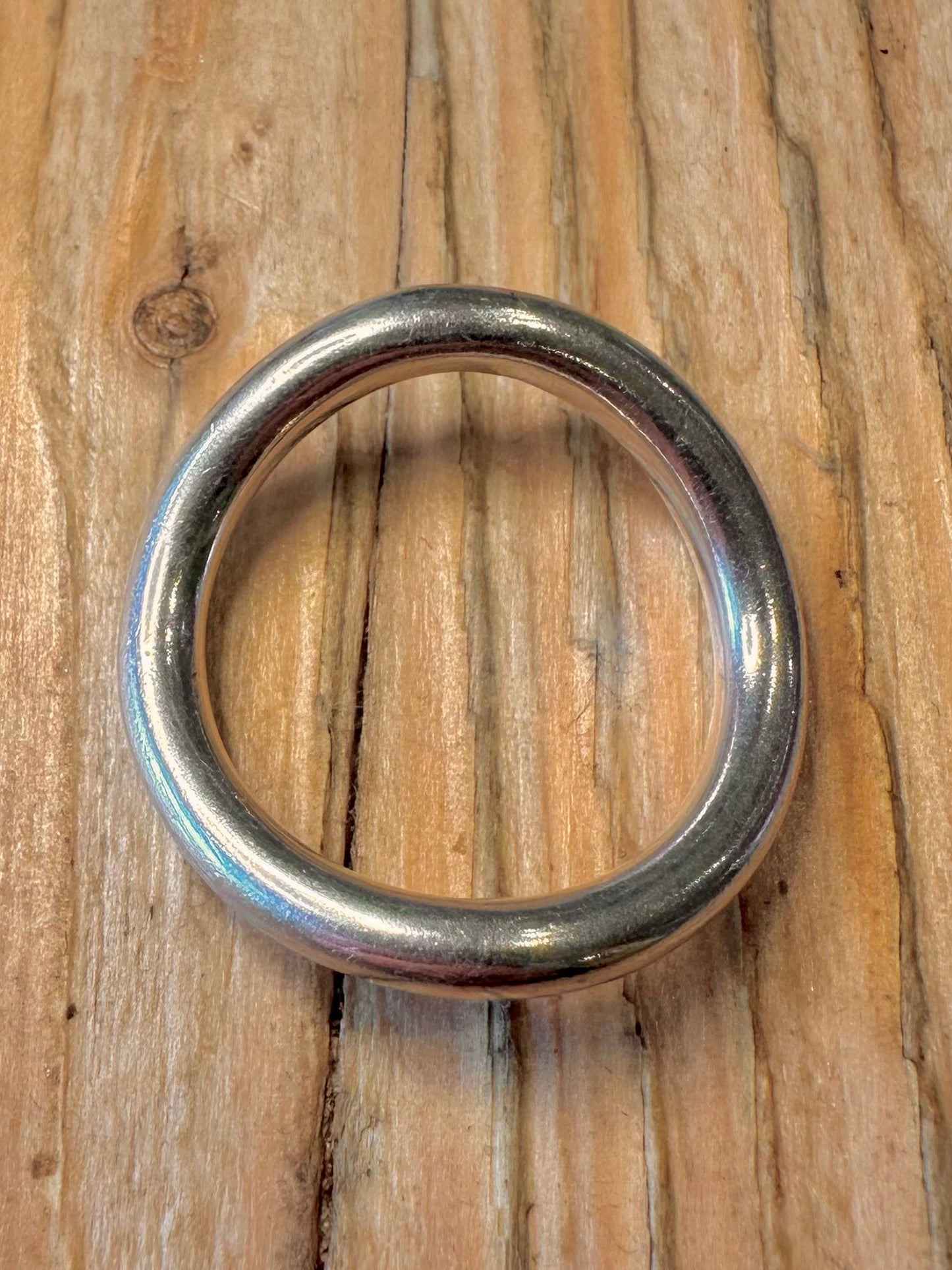 Abstract Wavy Band 925 Sterling Silver Size R Ring