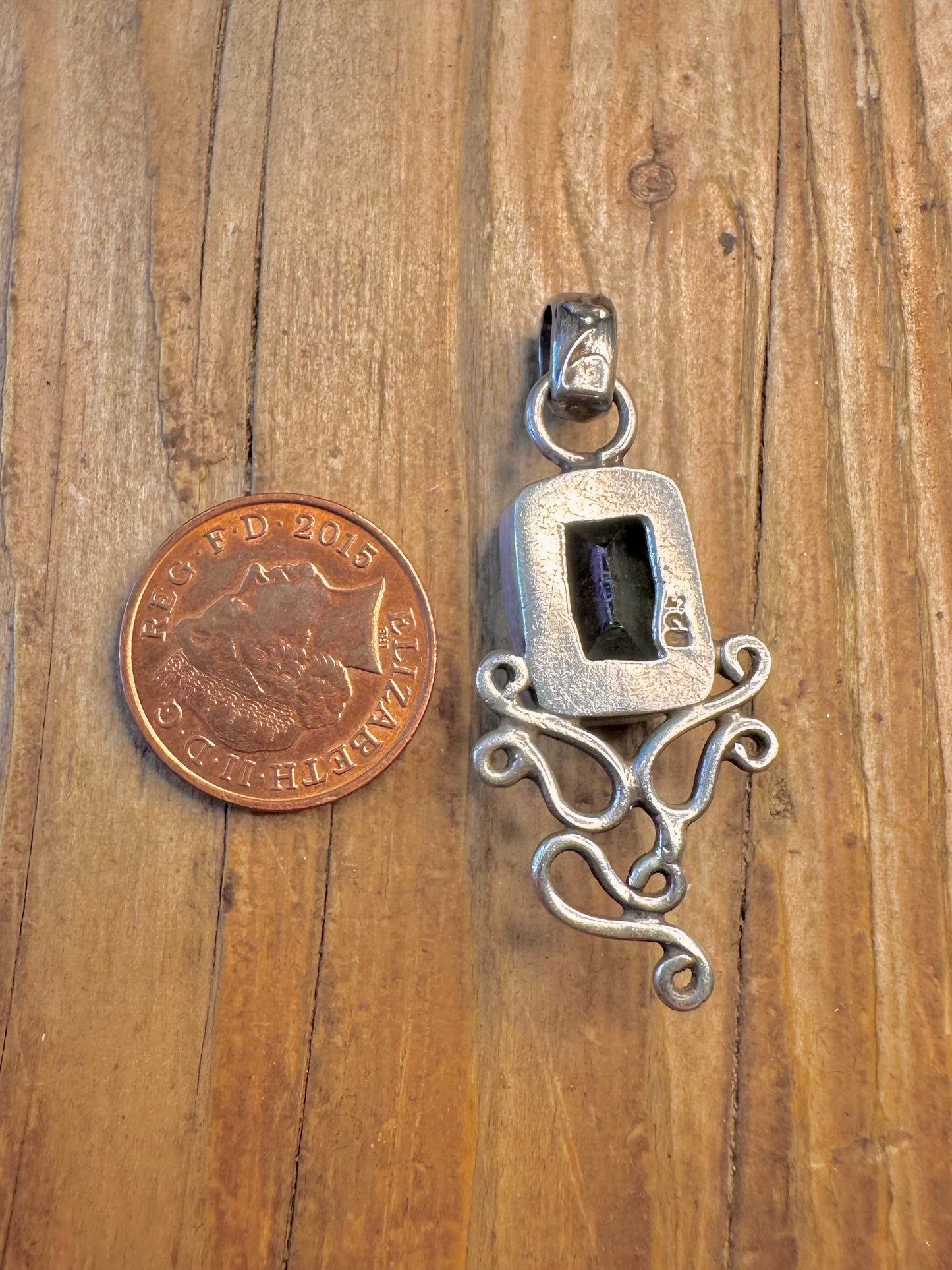 Abstract Mystic Topaz 925 Sterling Silver Pendant