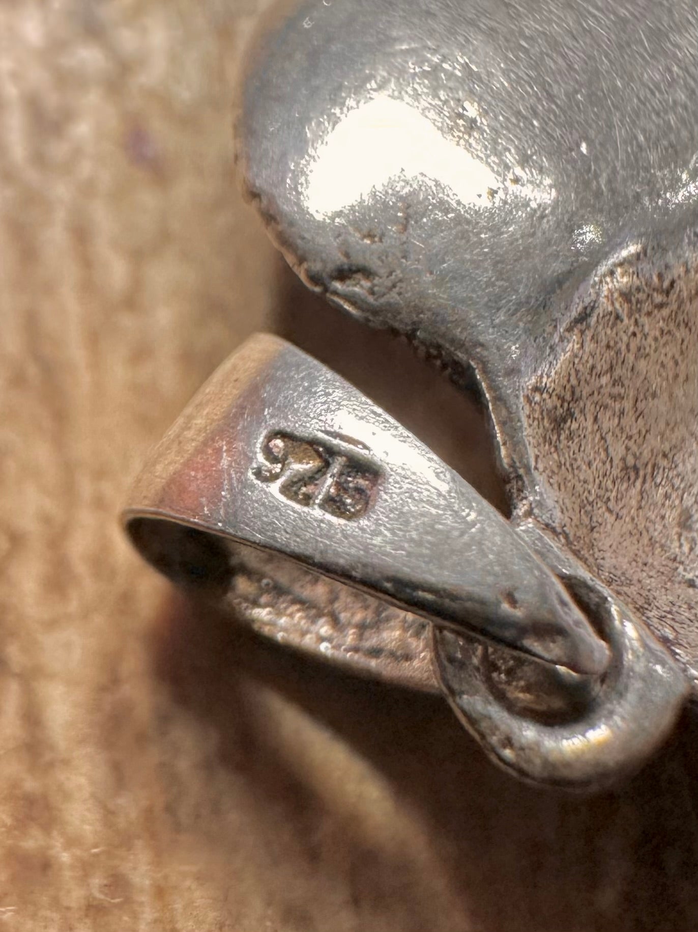 Vintage Elefantenkopf-Anhänger aus 925er Sterlingsilber