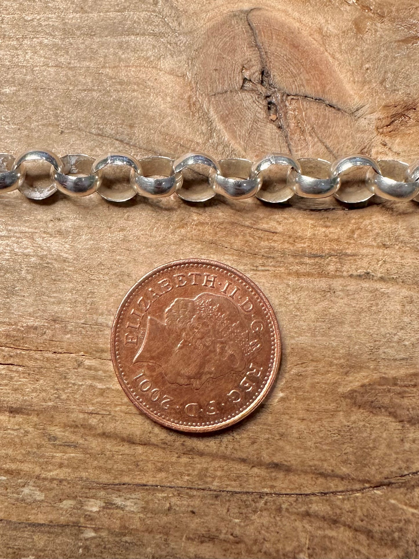 Vintage Chunky Belcher Chain 925 Silver 20 inch Necklace