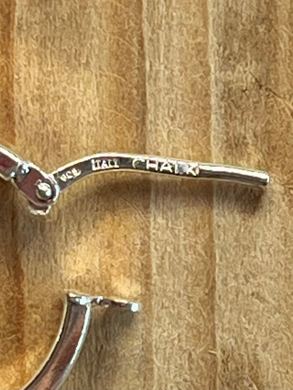 Simple Chunky 925 Italy CHALK Sterling Silver Hoop Earrings