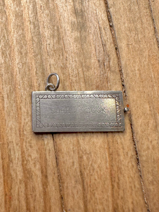 Vintage Georg Jensen Cheque Book 925 Sterling Silver Charm Pendant