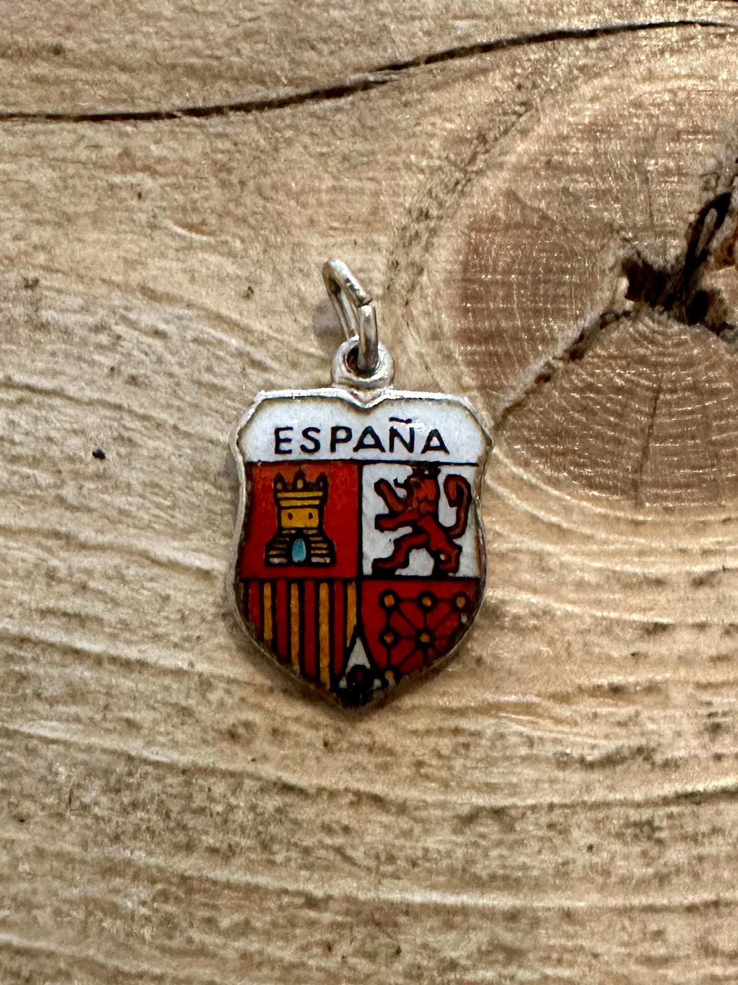 Vintage España Crest 800 Silver Charm Pendant