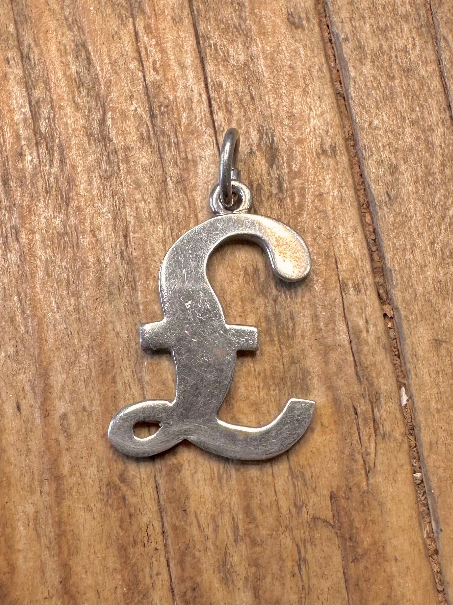 Pfund-Symbol Anhänger aus 925er Sterlingsilber