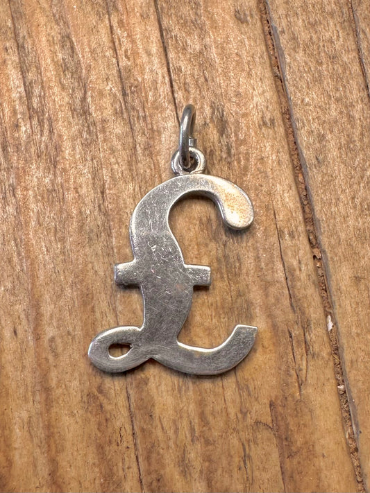 Pound Symbol 925 Sterling Silver Pendant
