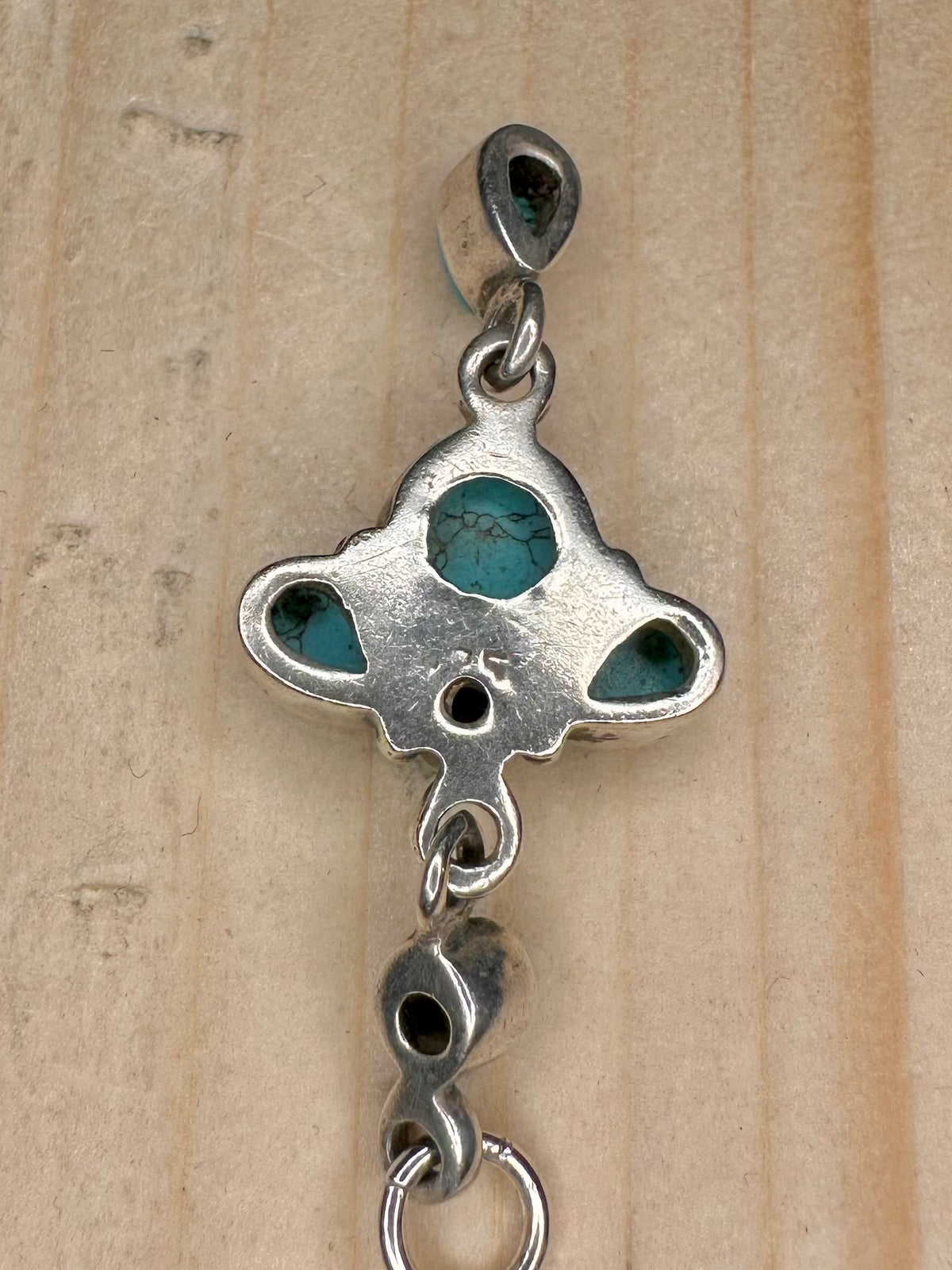 Turquoise Dangle 925 Sterling Silver Pendant