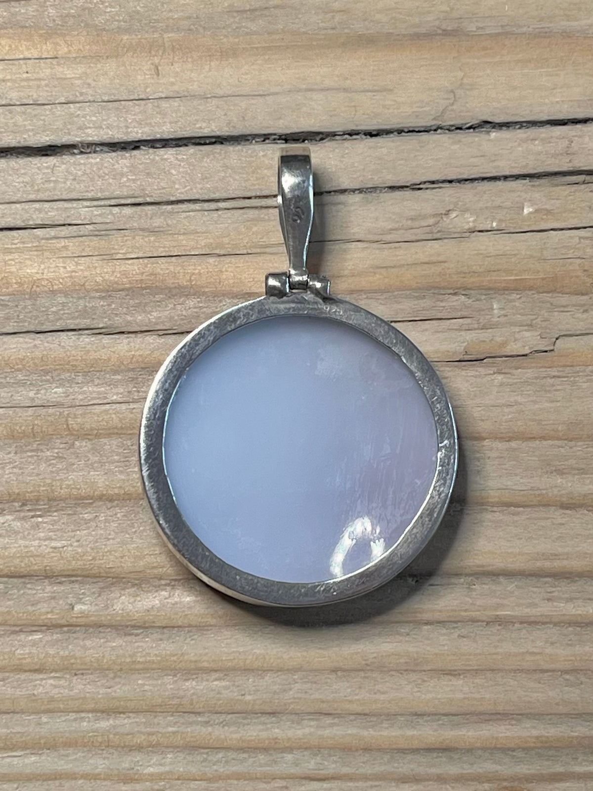 Circle Cowrie Shell 925 Sterling Silver Pendant