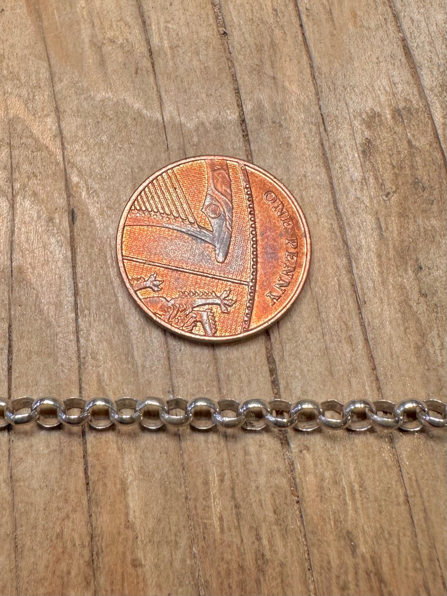 Vintage Belcher Chain 925 Sterling Silver 18.1 inch Necklace