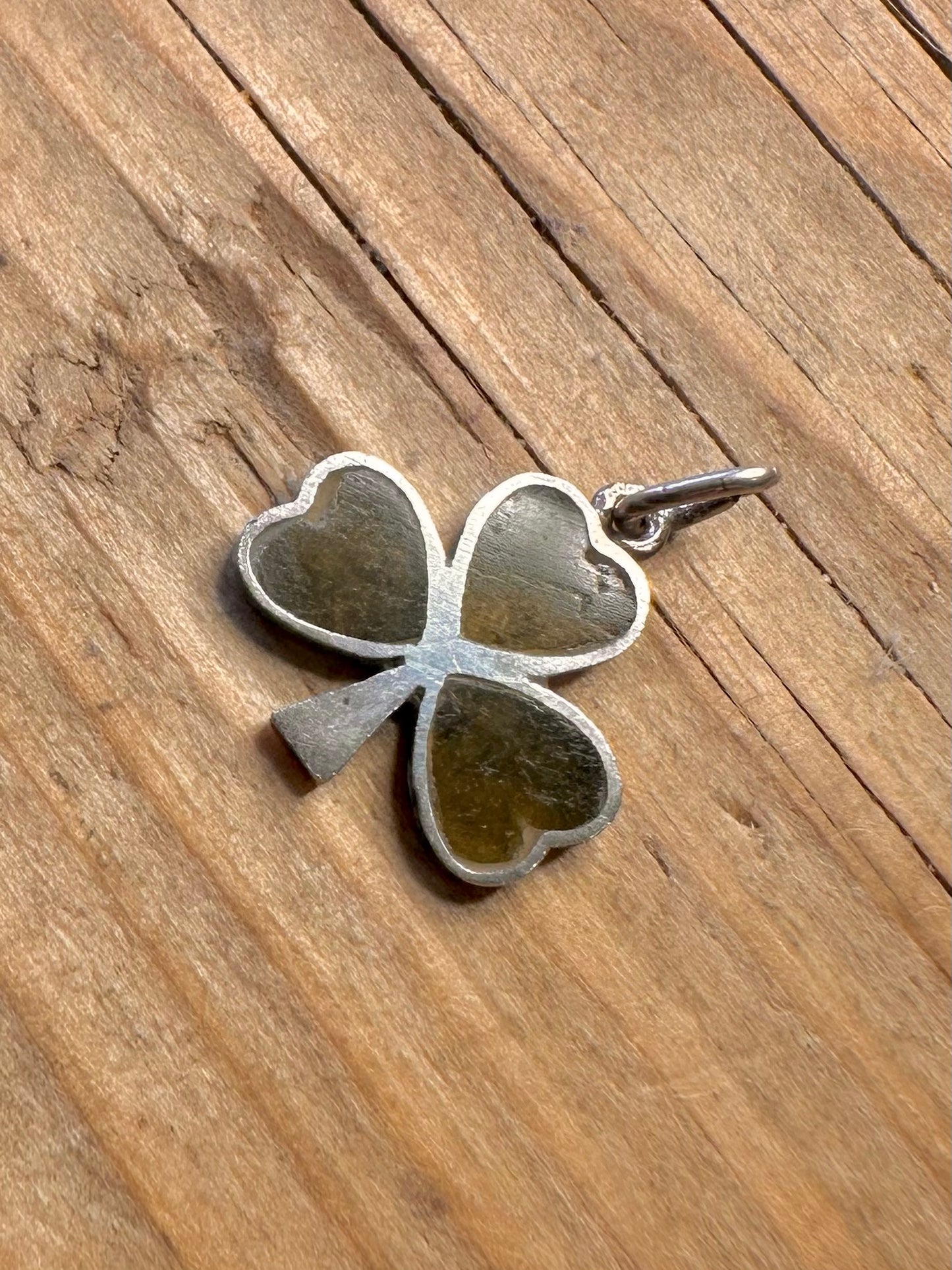 Vintage Irish Connemara Three Leaf Clover 925 Sterling Silver Pendant
