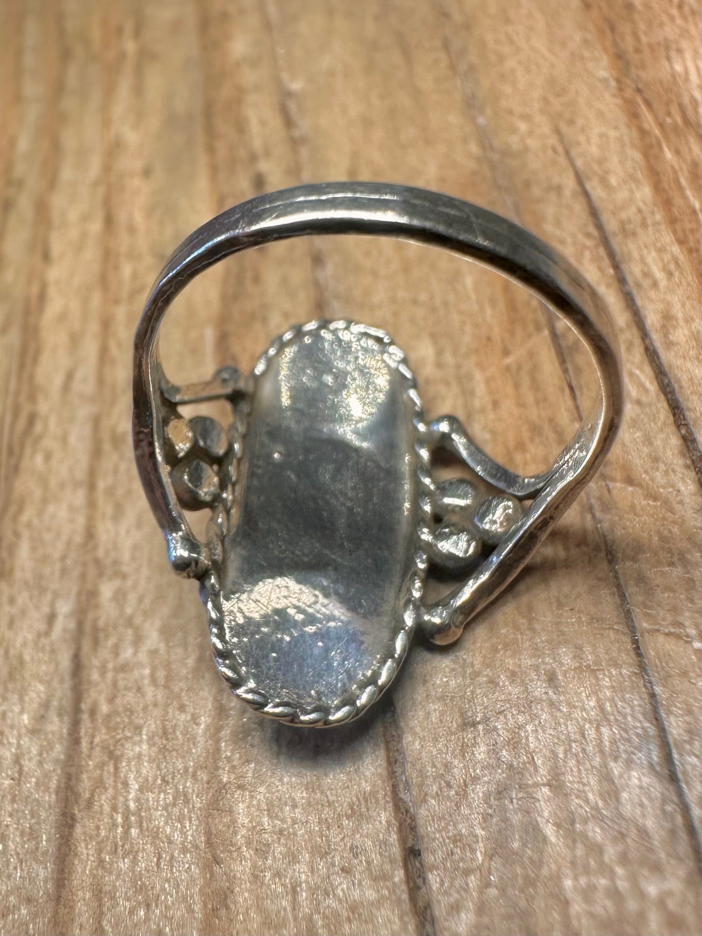 Vintage Garnet Boho 925 Sterling Silver Size N1/2 Ring