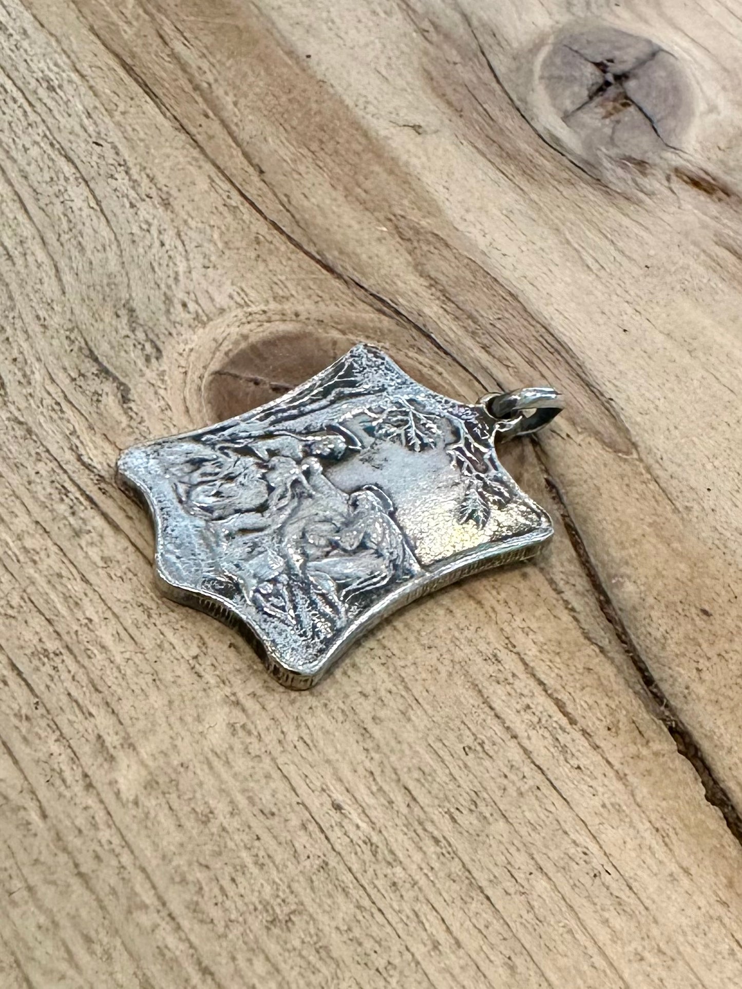 Vintage Angles Divins Exiles De Matarieh Silver Pendant