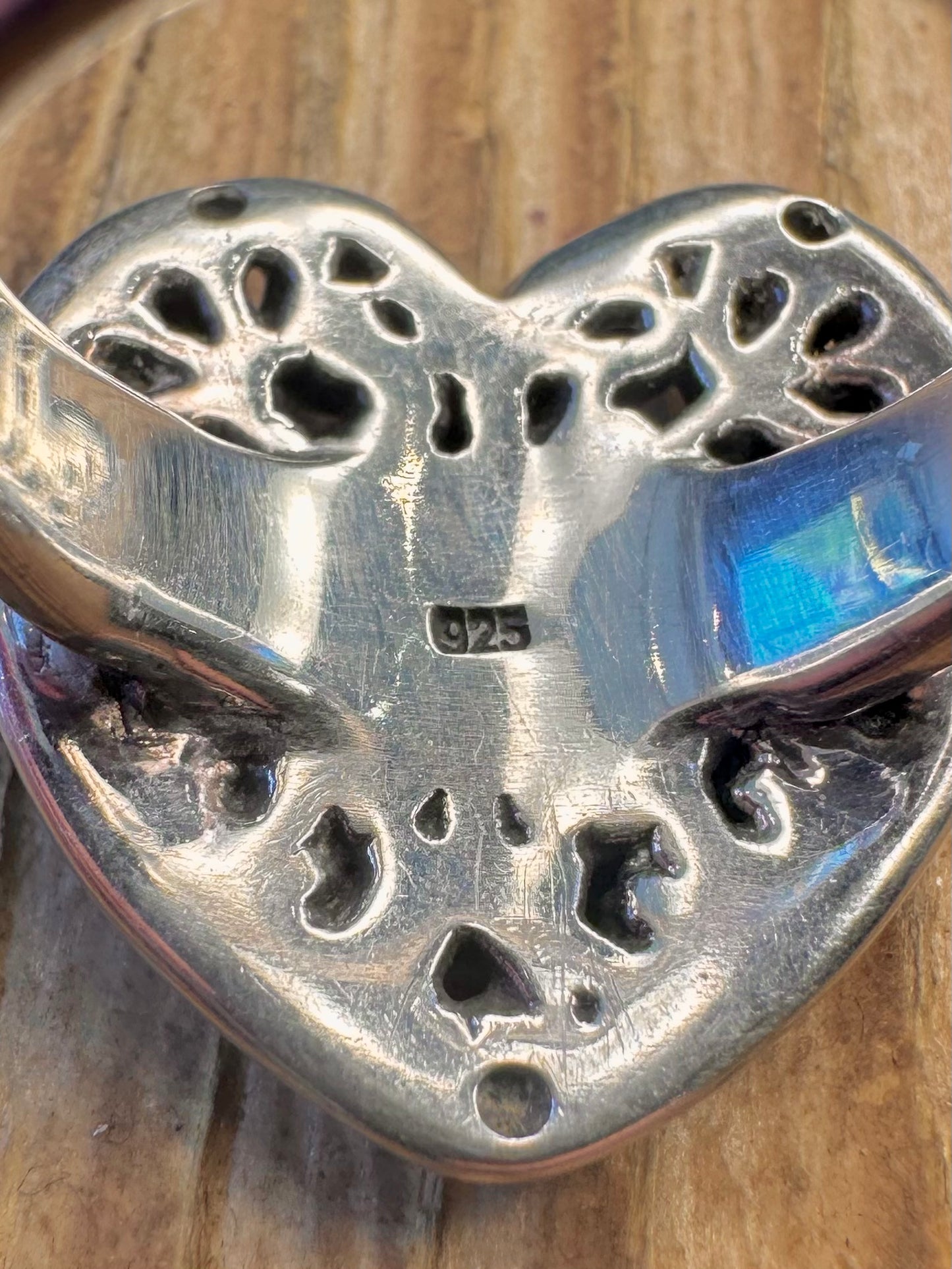 Heart Filigree 925 Sterling Silver Size R1/2 Ring