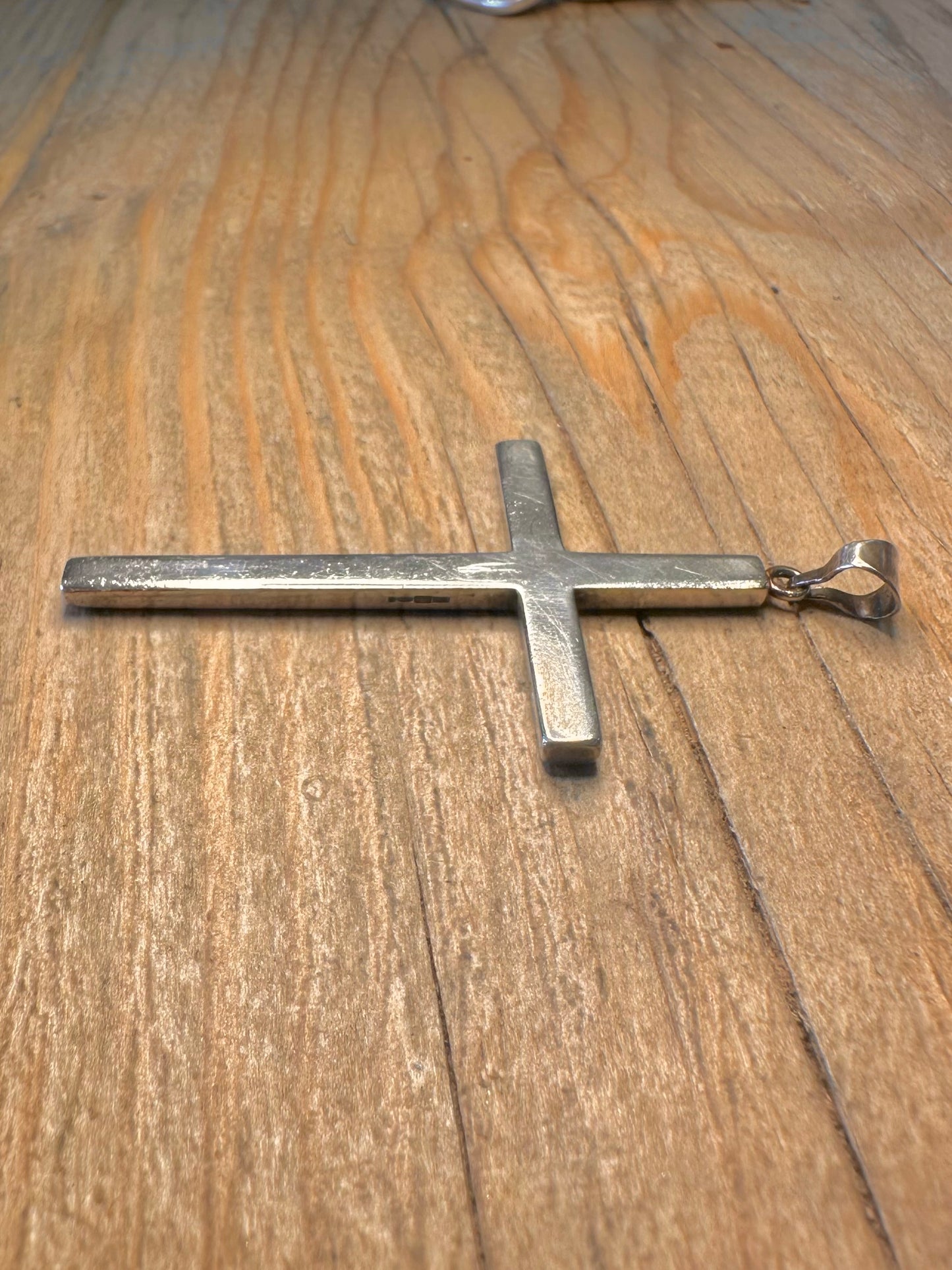 Vintage Solid Cross 925 Sterling Silver Pendant