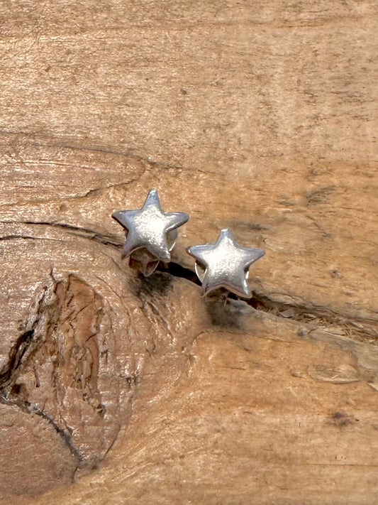 Vintage Star Stud 925 Silver Earrings