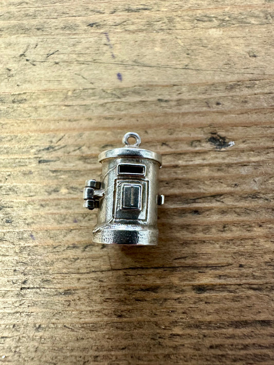 Vintage Royal Mail Post Box Silver Charm Pendant