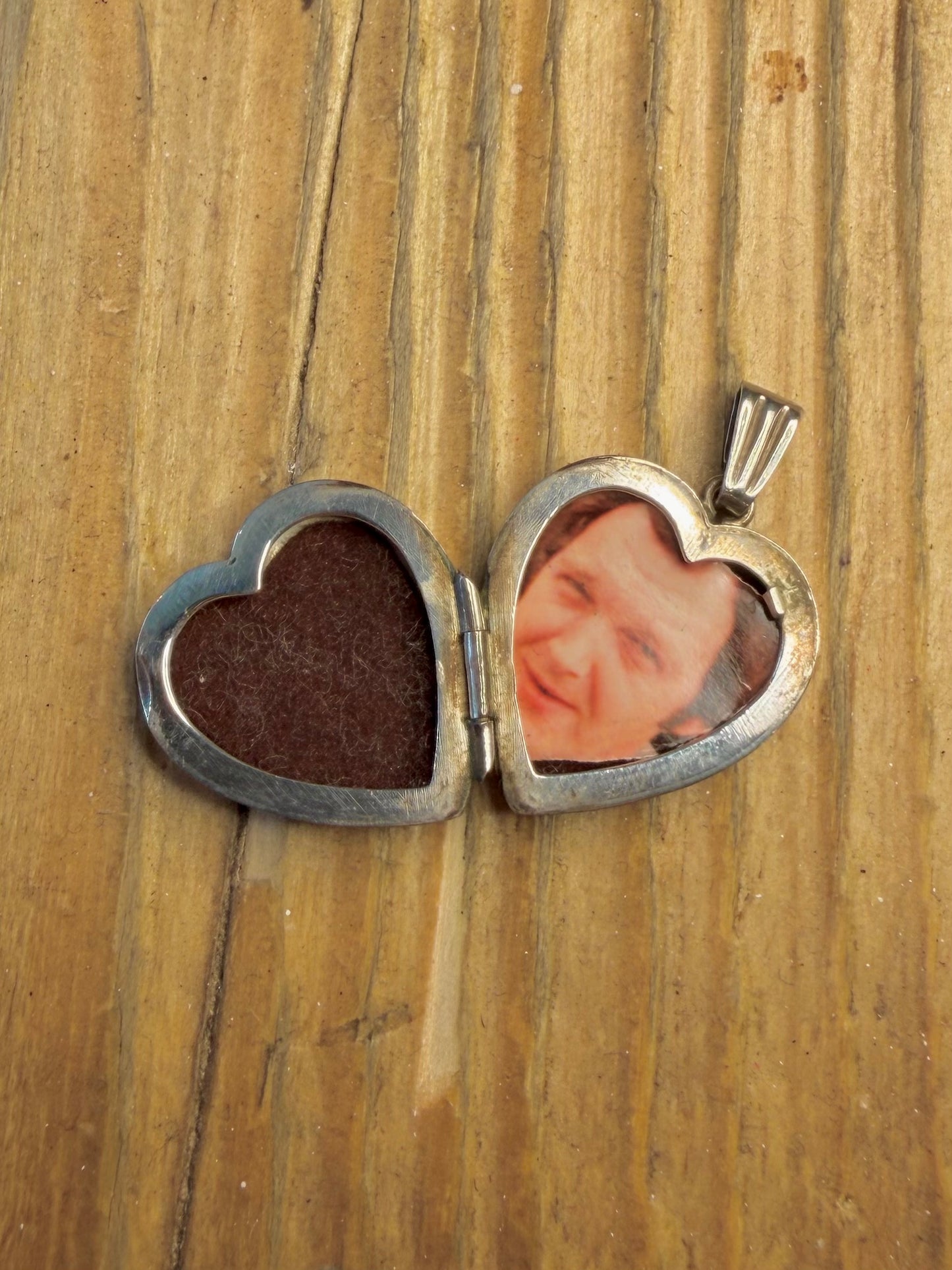 Heart Engraved 1983 Hallmarked Locket 925 Sterling Silver Pendant