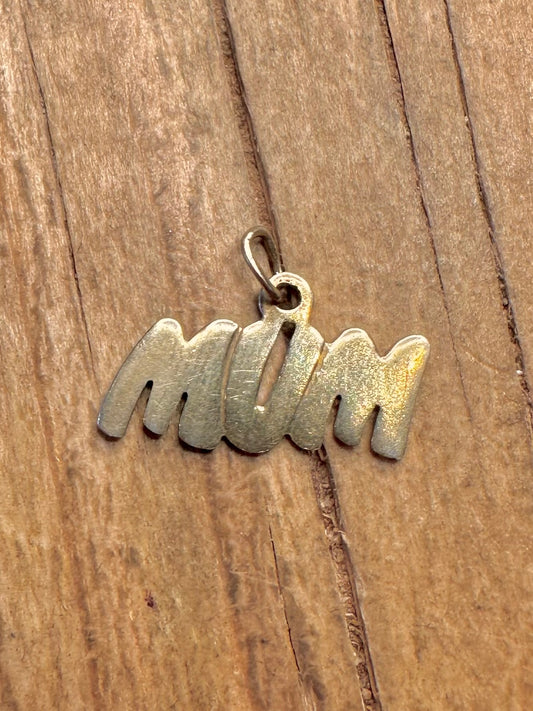 Vintage Mum Gold on 925 Silver Pendant