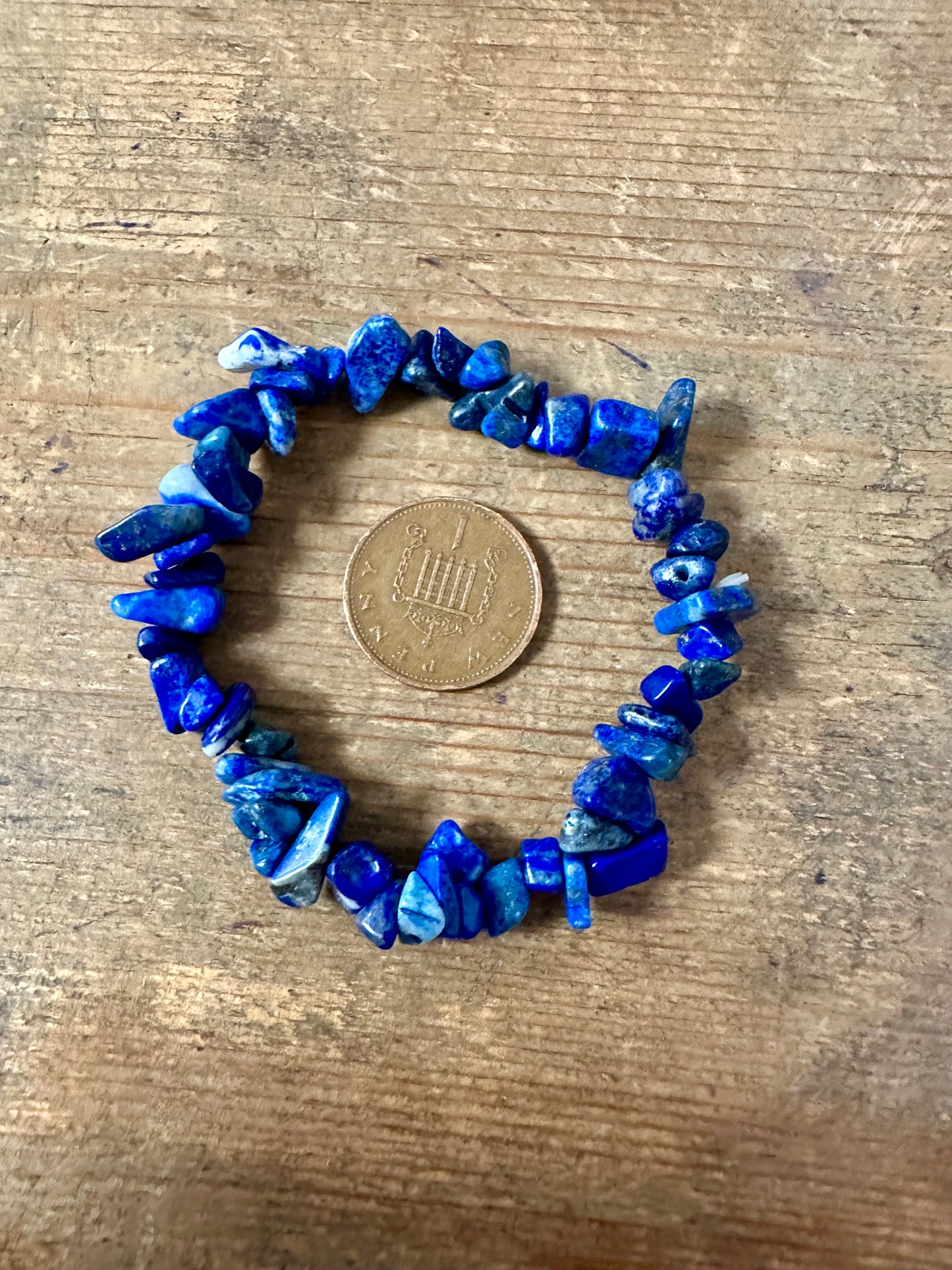 Lapis Stretchable String Bracelet