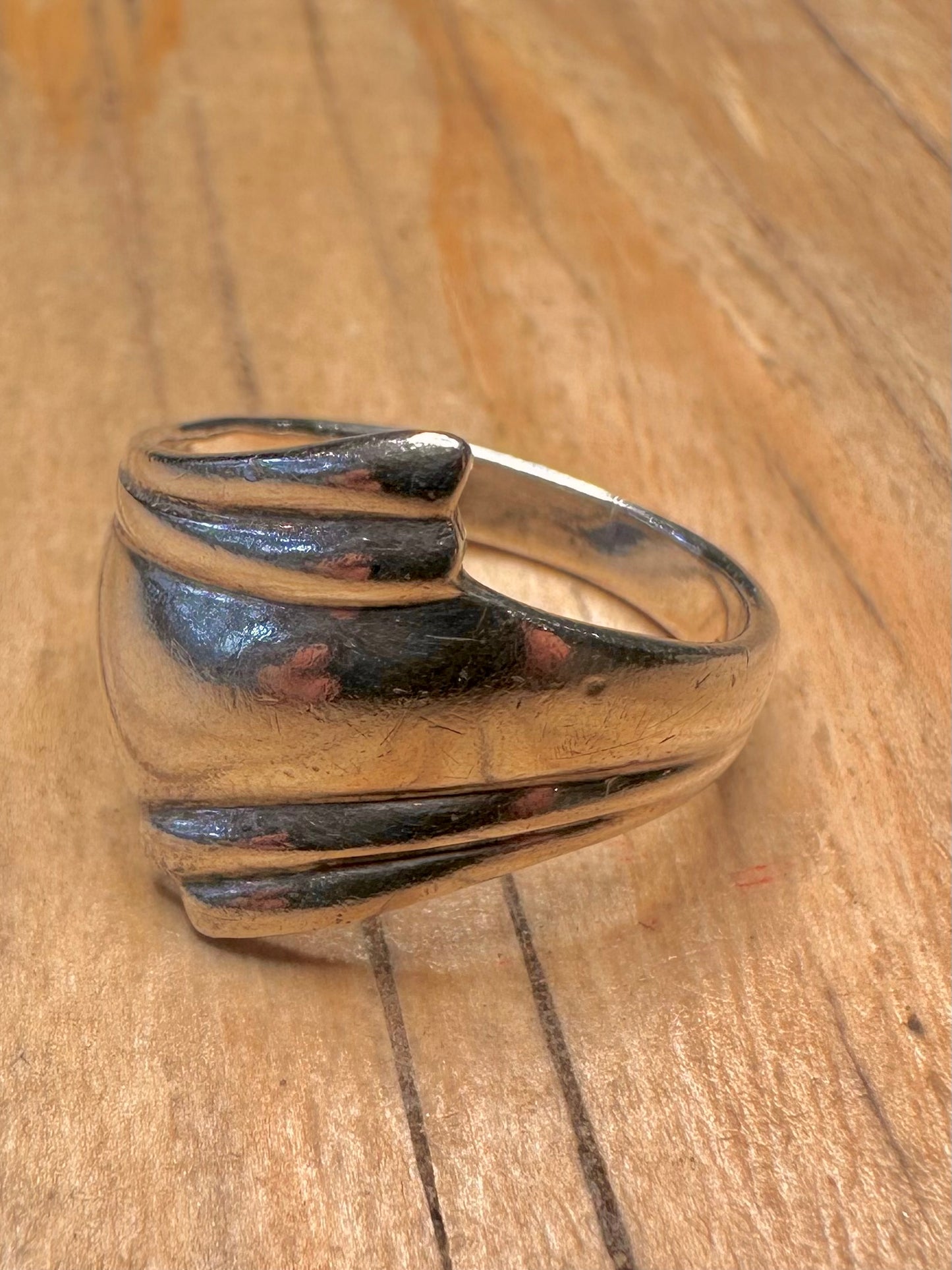 Abstract Shaped 925 Sterling Silver Size M Ring