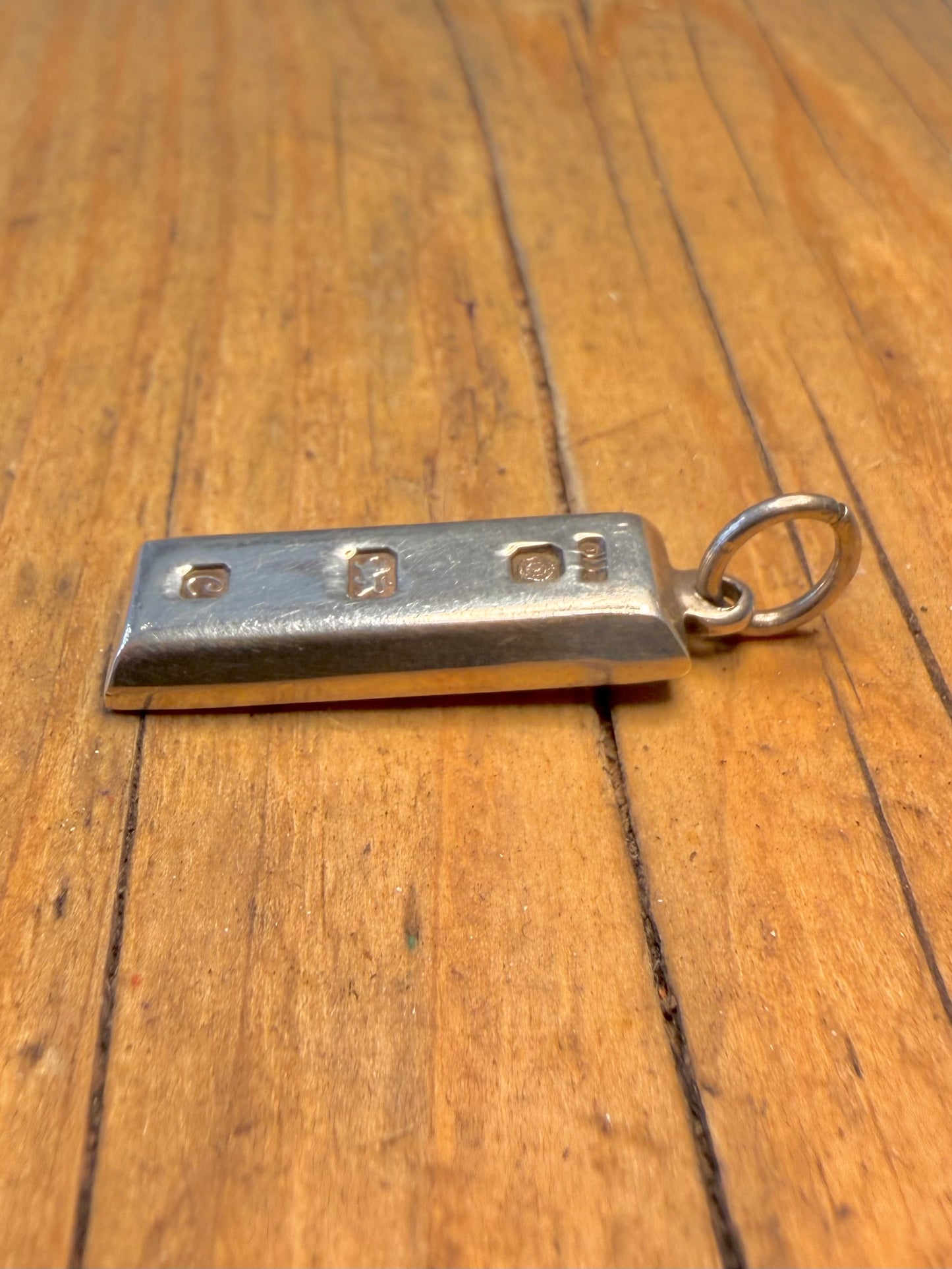 Ingot 1977 Maker GMC Sheffield 925 Sterling Silver Pendant