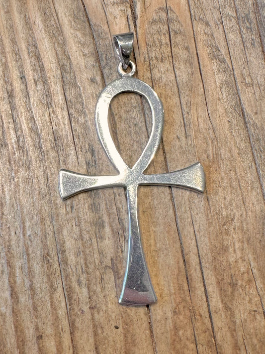 Large Ankh Mexico 925 Sterling Silver Pendant
