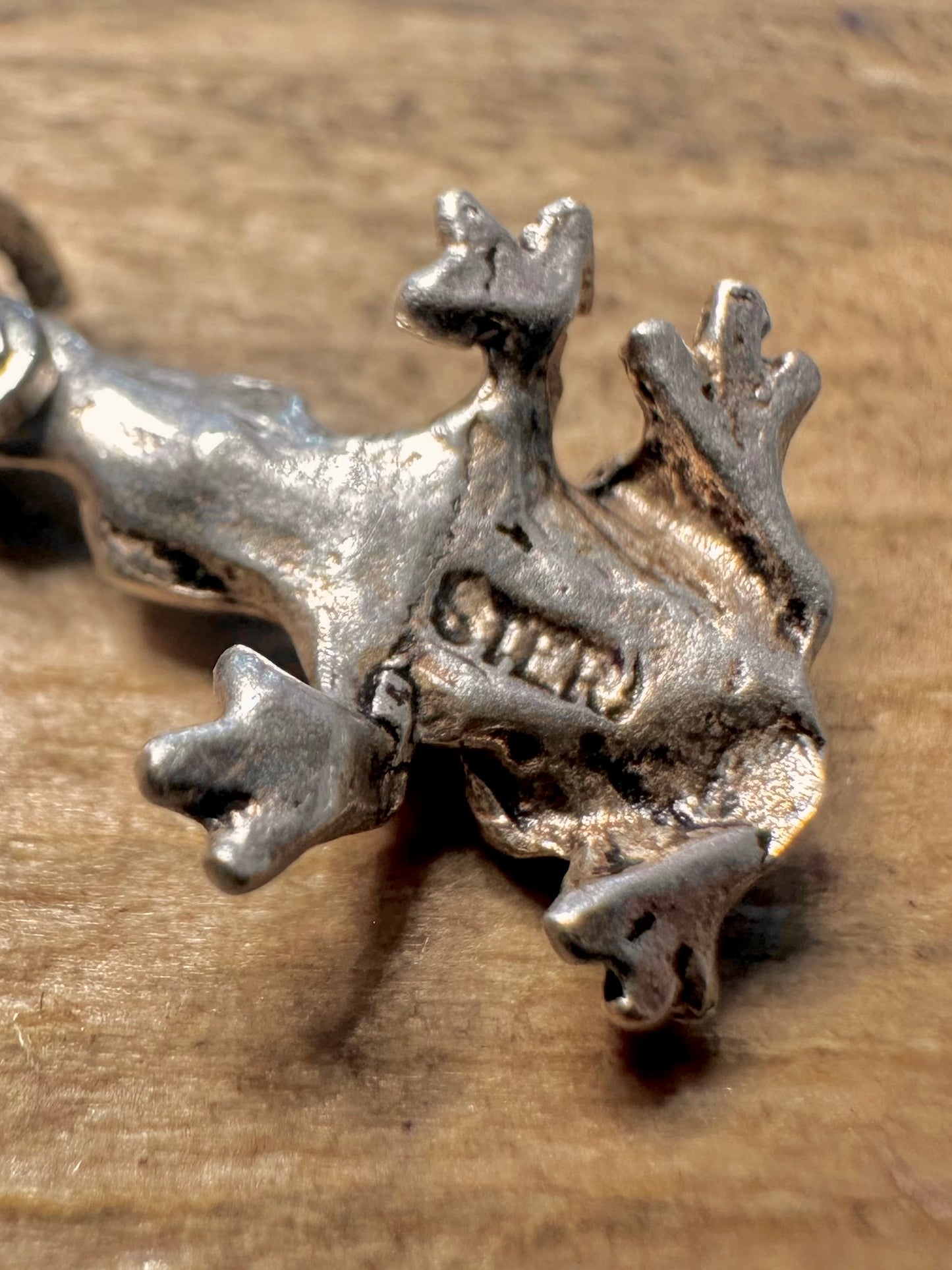 Vintage Frog and Virgin Islands 925 Silver Charm Pendant