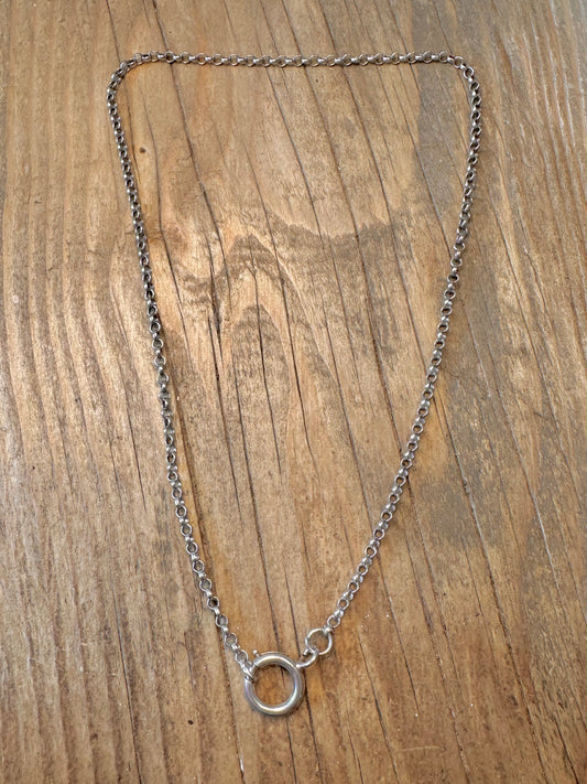 Belcher Chain Large Clasp 925 Sterling Silver 16 inch Necklace