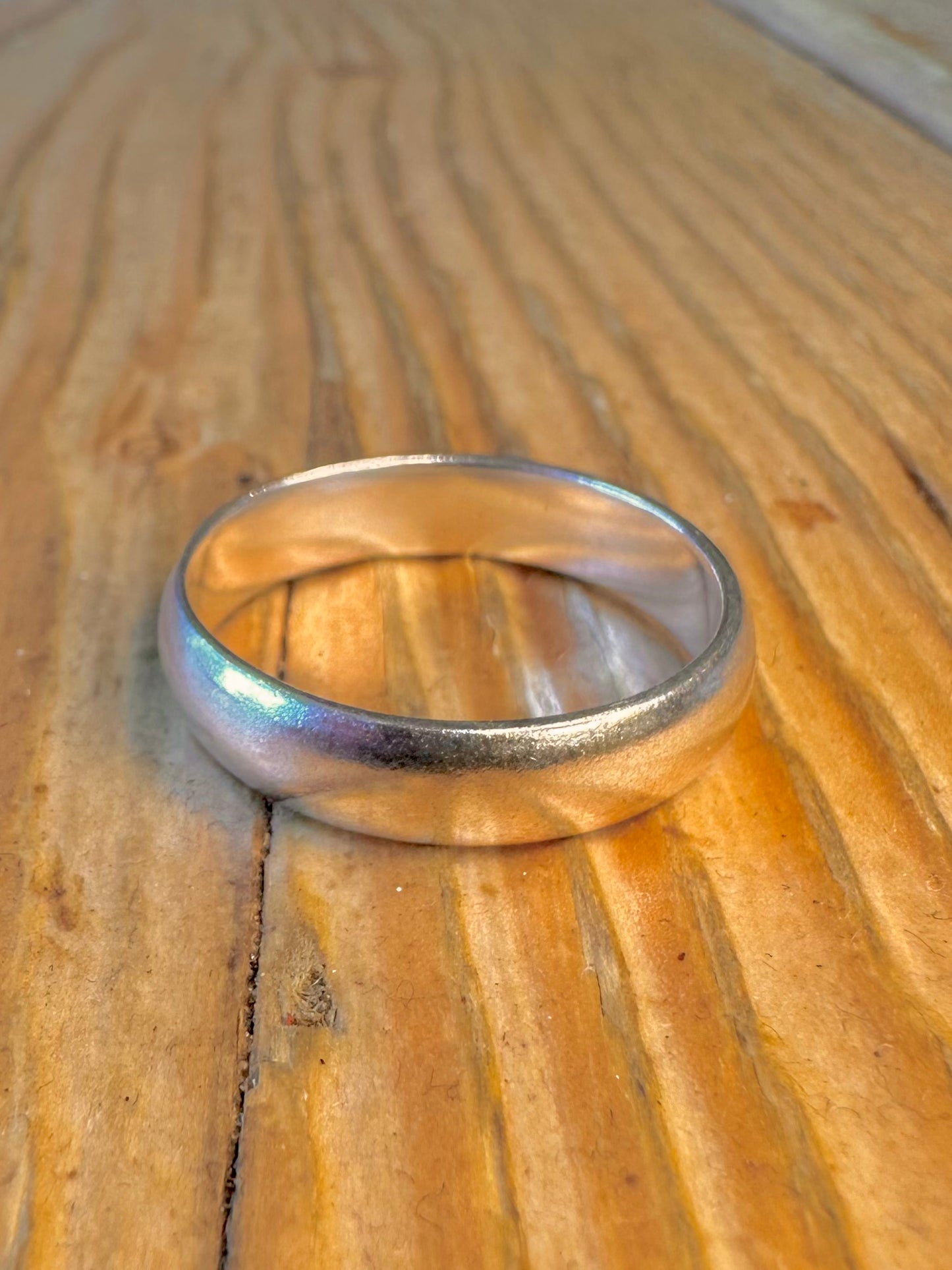 Rounded Band 925 Sterling Silver Size V1/2 Ring