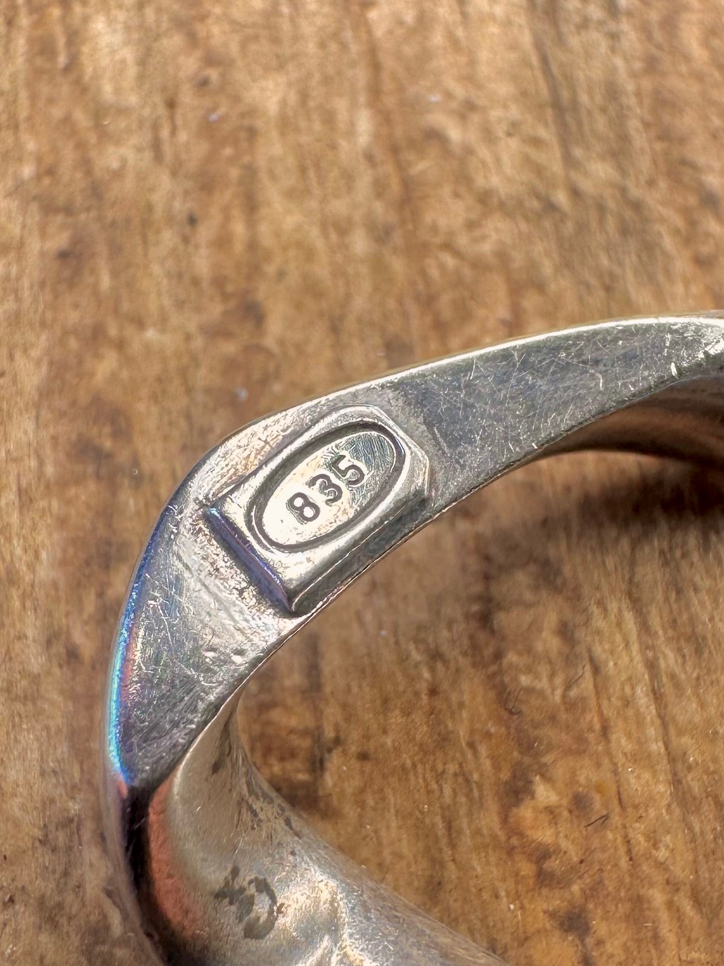 Chunky Chain 1960’s Friedrich Binder German 835 Silver 8 inch Bracelet